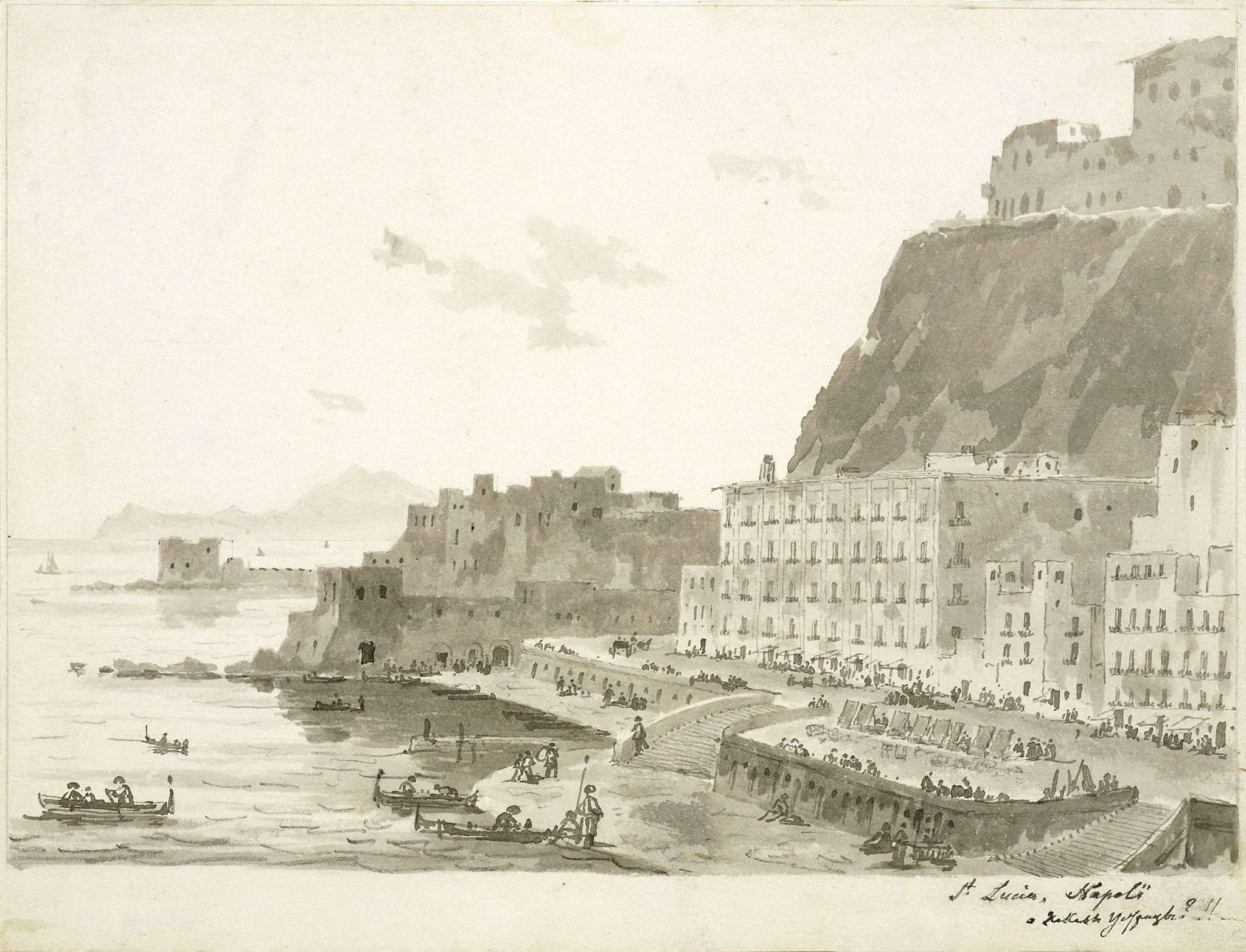Набережная Санта-Лючия в Неаполе, Maxim Vorobiev, 1845