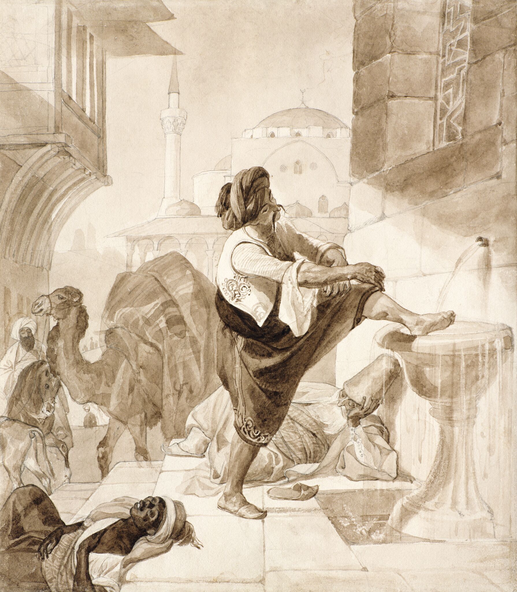 Полдень в караван-сарае, Karl Bryullov, 1835