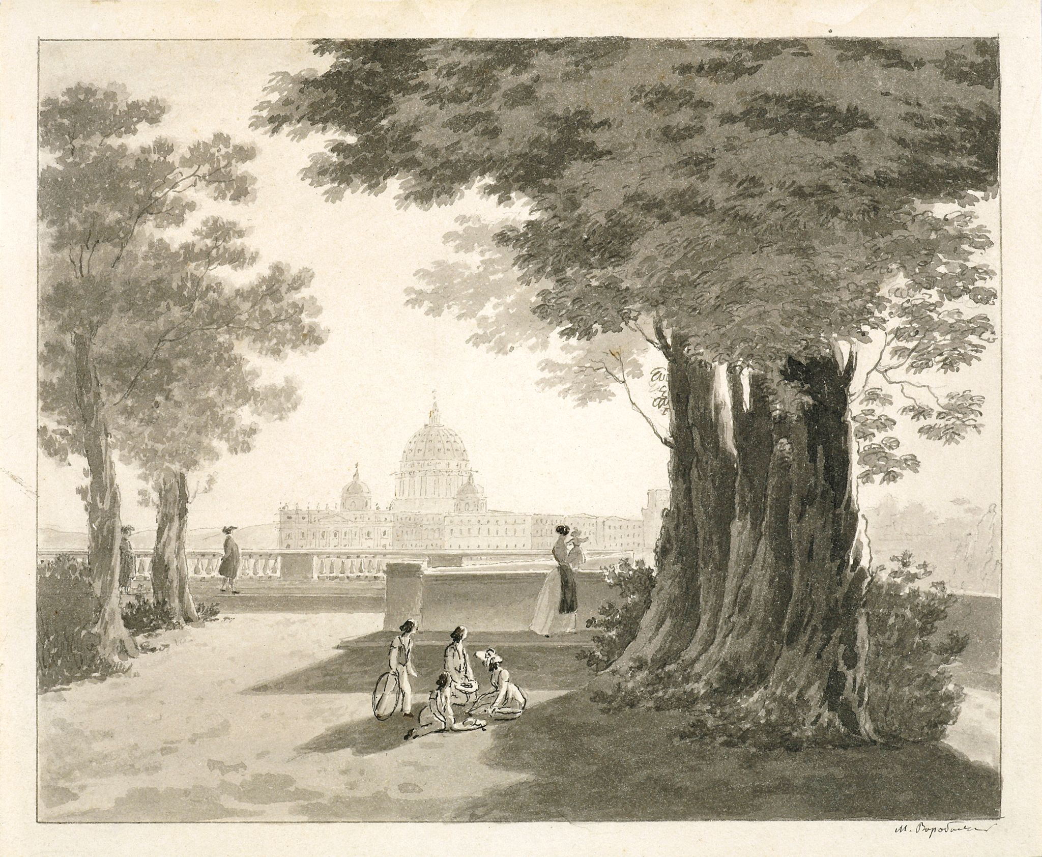 Вид Рима с Монте-Пинчио, Maxim Vorobiev, 1845