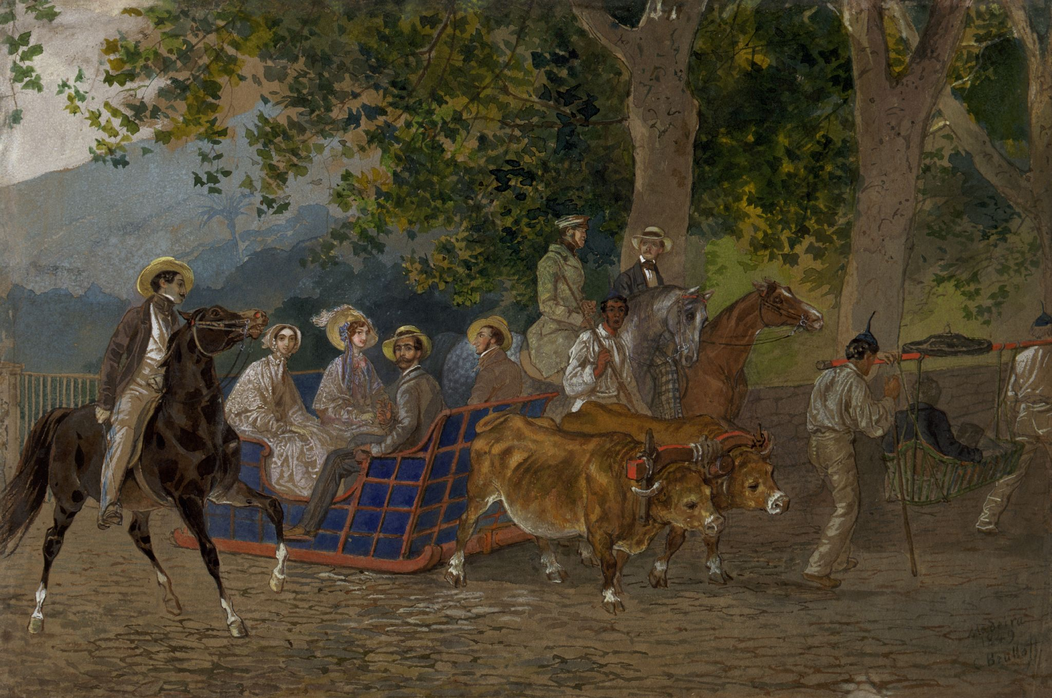 Прогулка, Karl Bryullov, 1849