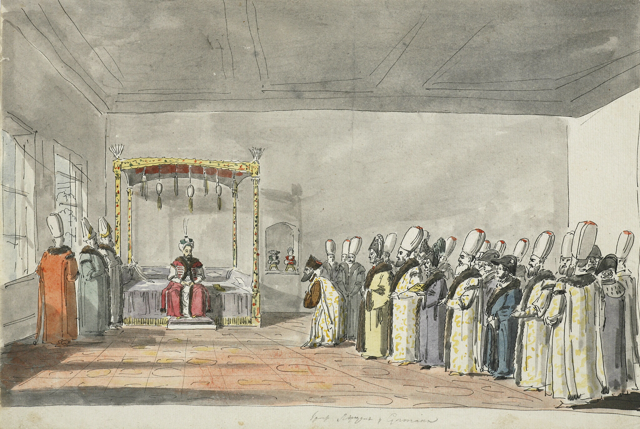 Аудиенция русского посольства у султана, Maxim Vorobiev, 1820-1821