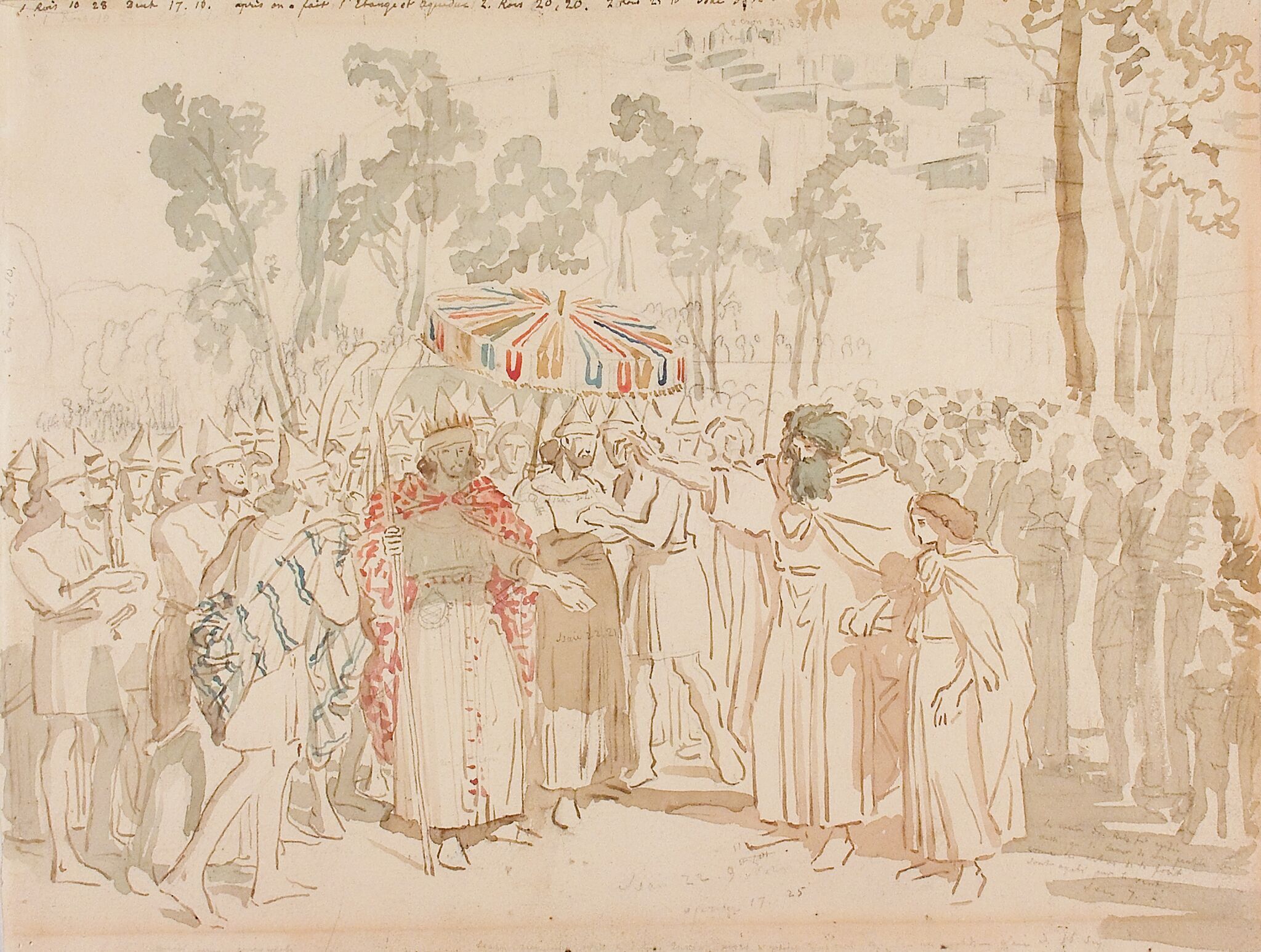 Пророк Исаия с сыном перед царем Ахазом, Alexander Ivanov, late 1840s – 1858