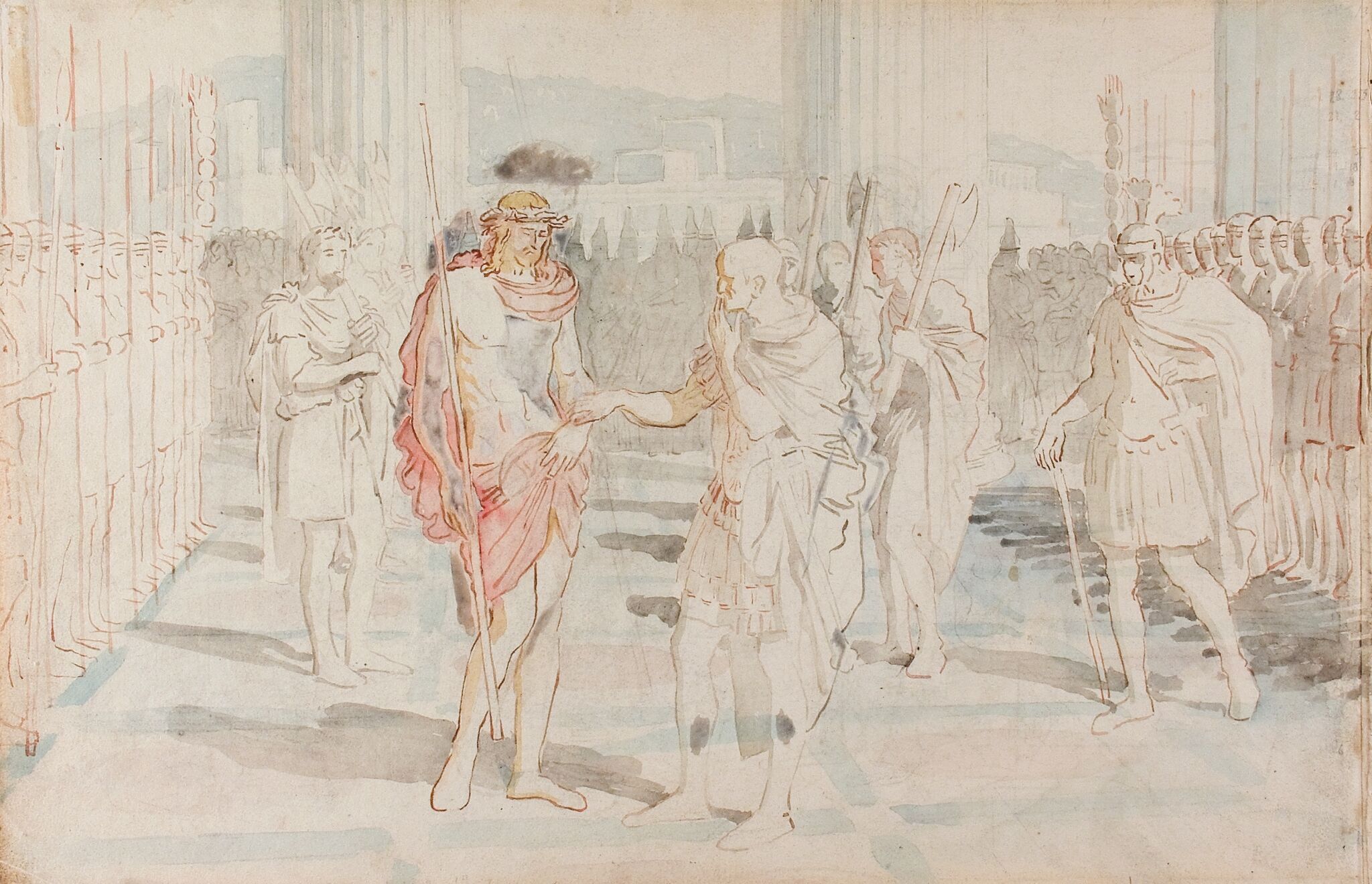 Христос перед Пилатом («Откуда Ты?»), Alexander Ivanov, late 1840s – 1858