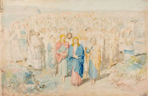 Христос сходит с горы после проповеди