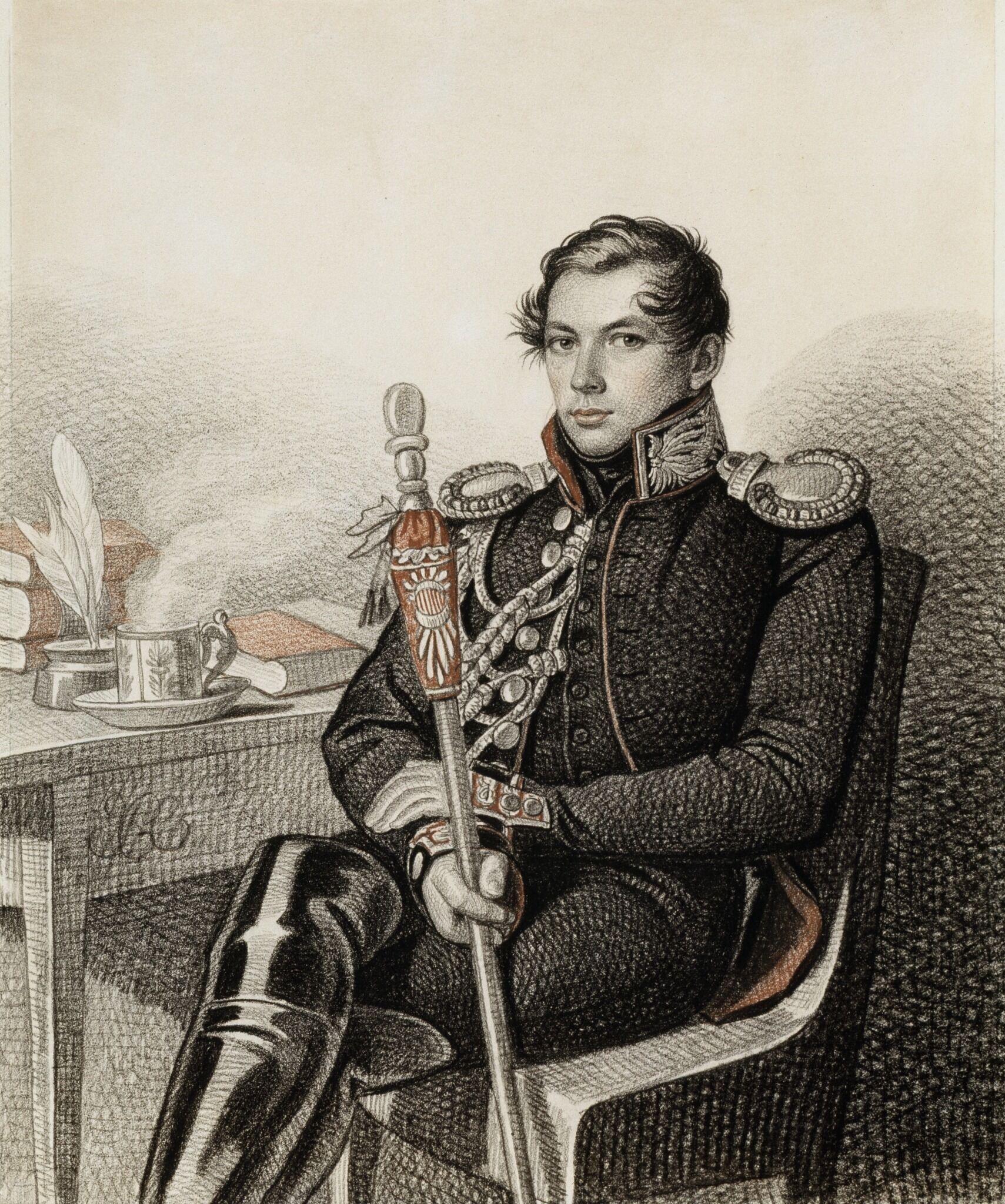 Портрет графа П.П. Коновницына, Karl Hampeln, 1822-1823