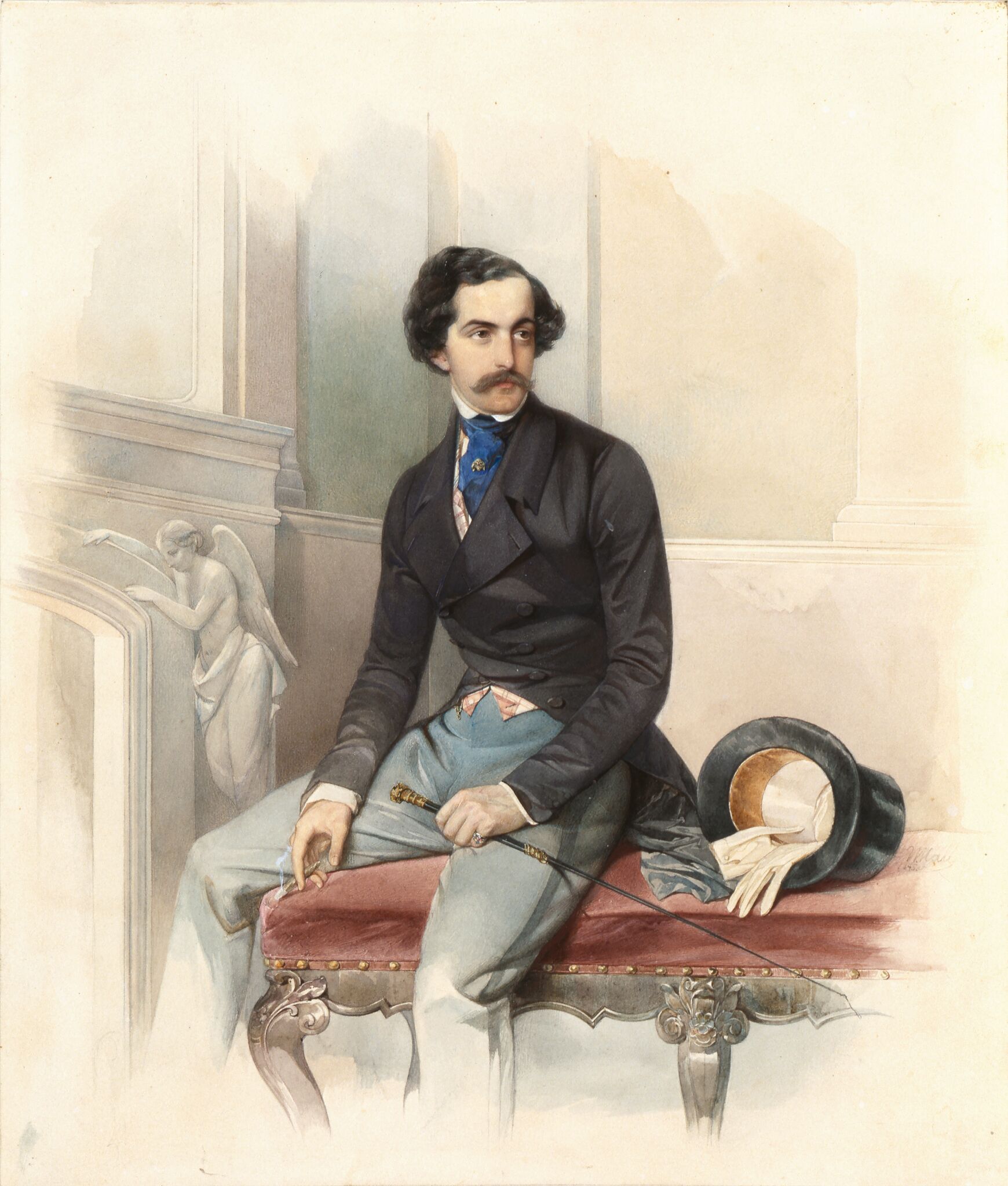 Портрет А.А. Столыпина, Woldemar Hau, 1845