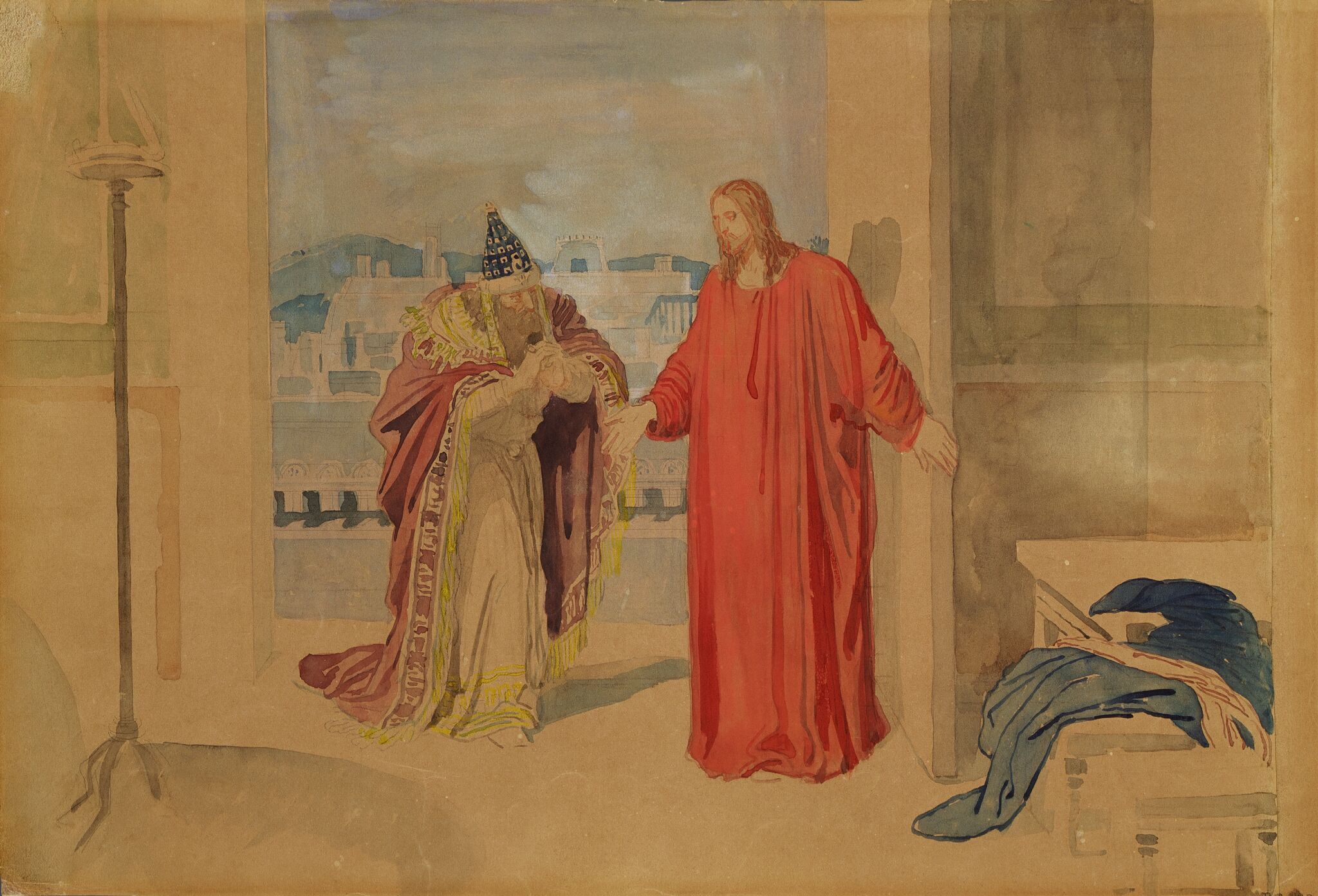 Христос и Никодим, Alexander Ivanov, late 1840s – 1858