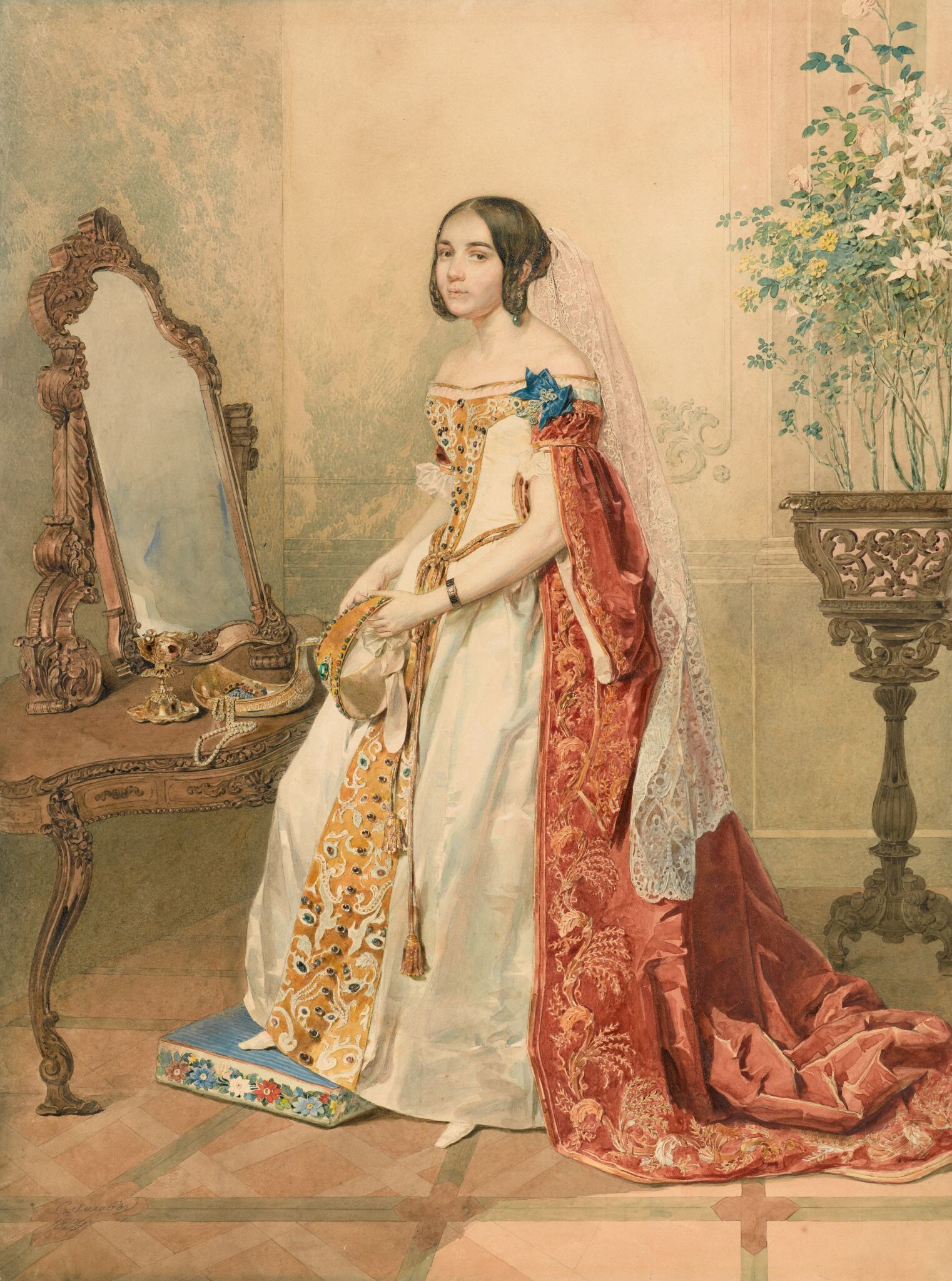 Портрет М.П. Кикиной, Petr Sokolov, 1839