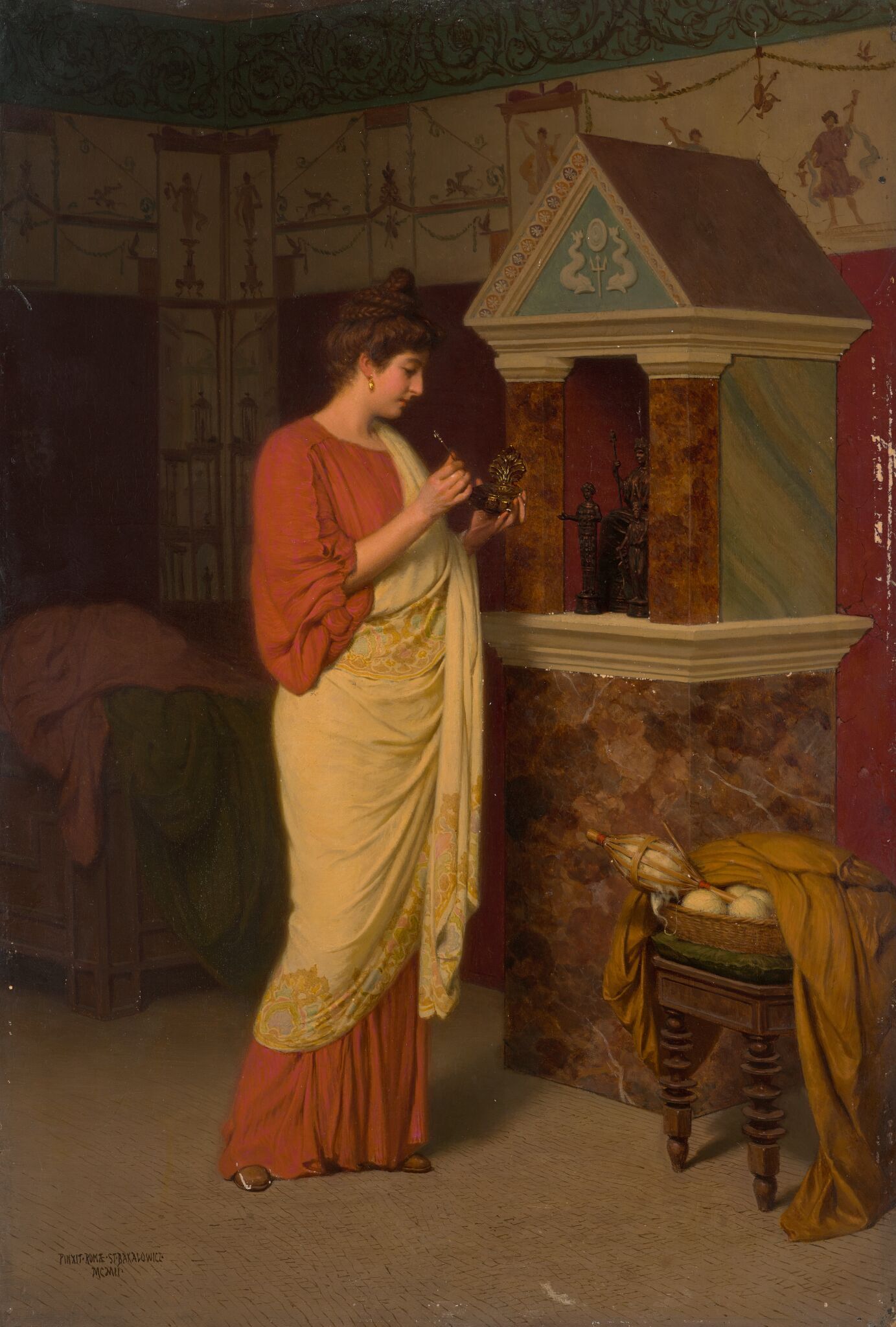Перед домашним алтарем, Stepan Bakalovich, 1902