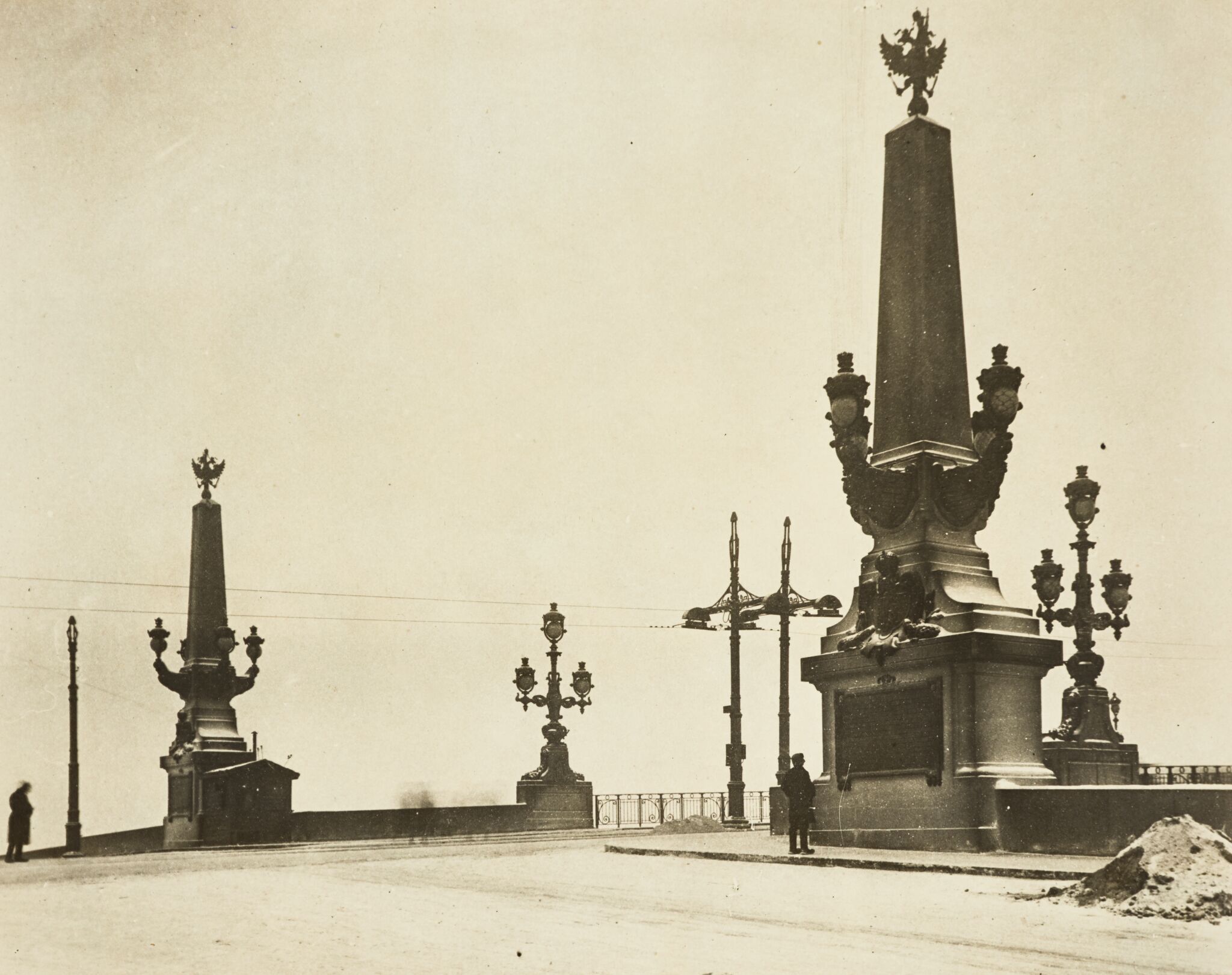 Троицкий мост. Ростральные колонны. Ленинград, Leonid Andreevsky, 1934