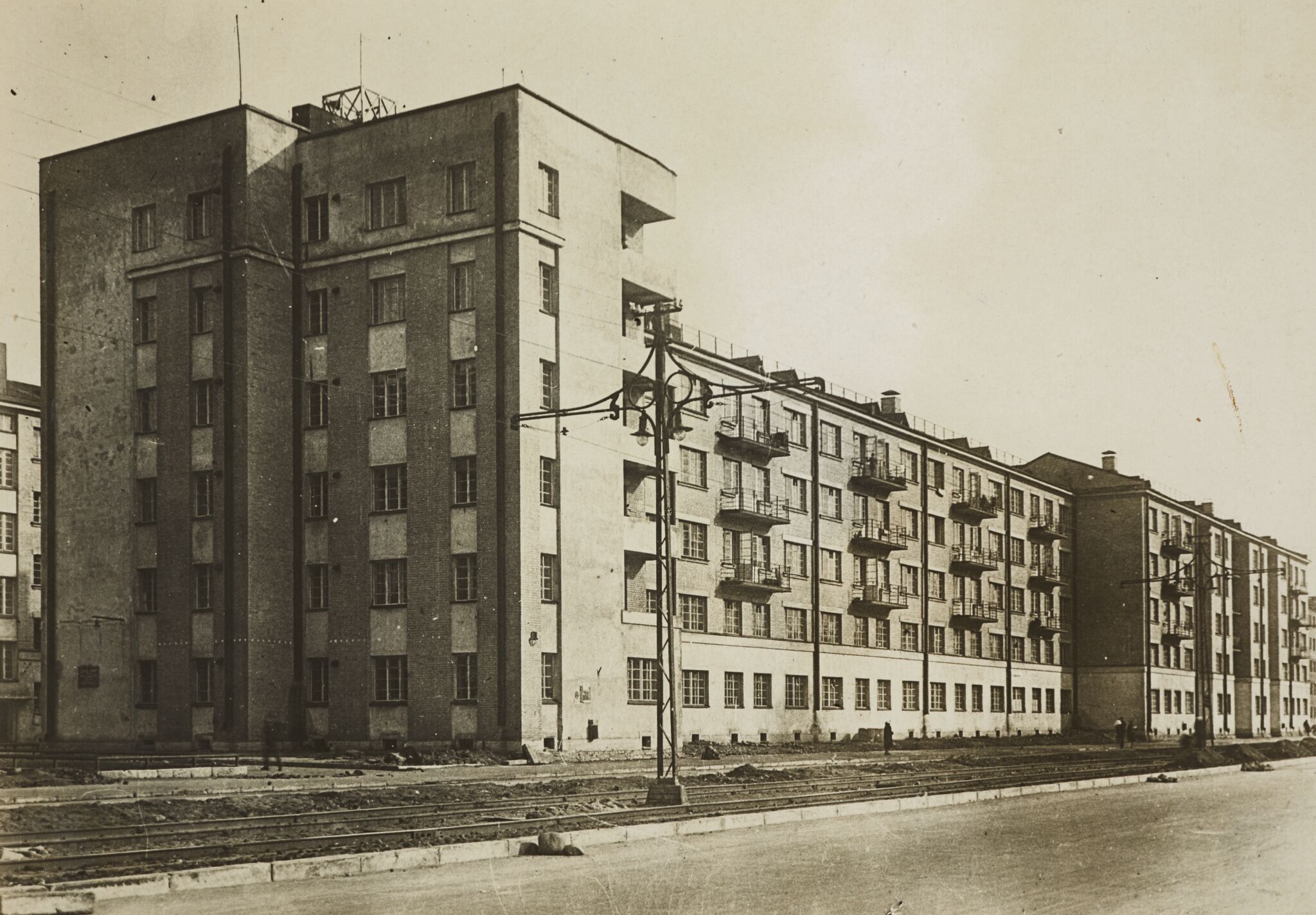 Жилой массив «Городок текстильщиков».  Дом № 59/1. Ленинград, Leonid Andreevsky, 1934