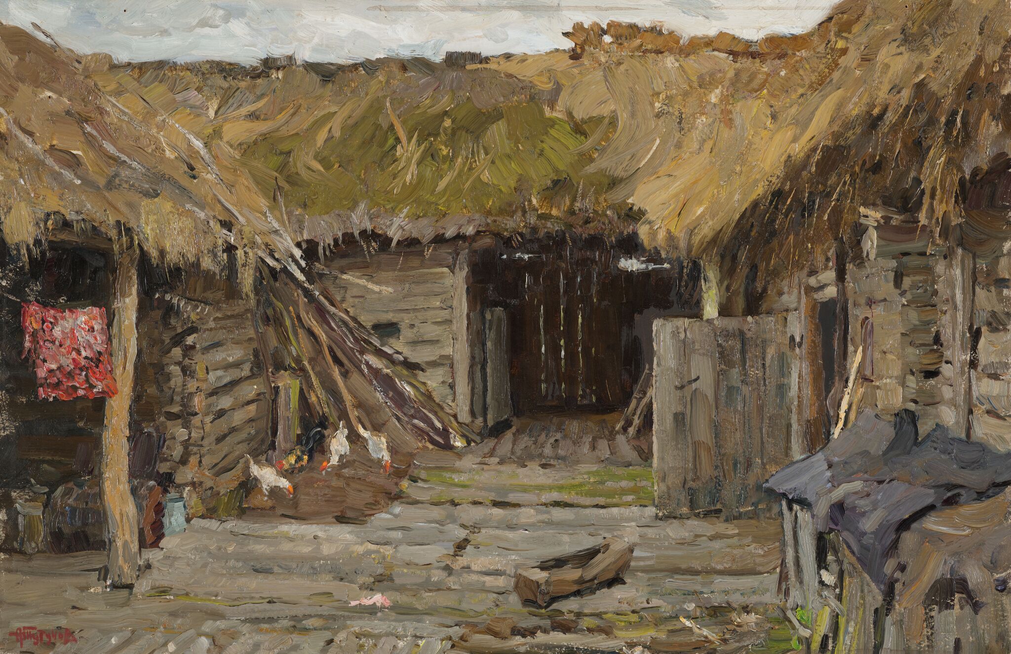 Деревенский двор, Andrey Andreevich Tutunov, 1966