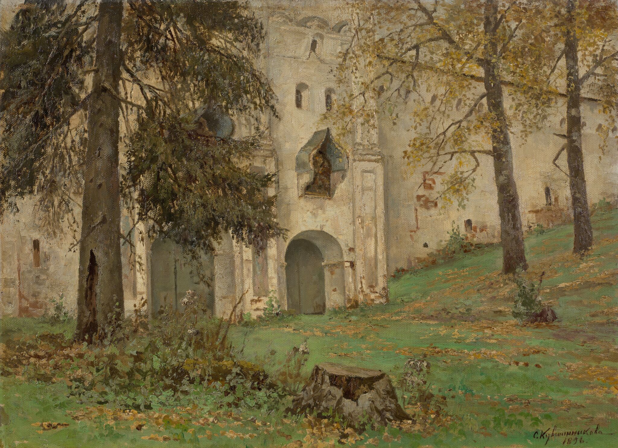 Монастырская стена, Sofya Kuvshinnikova, 1896