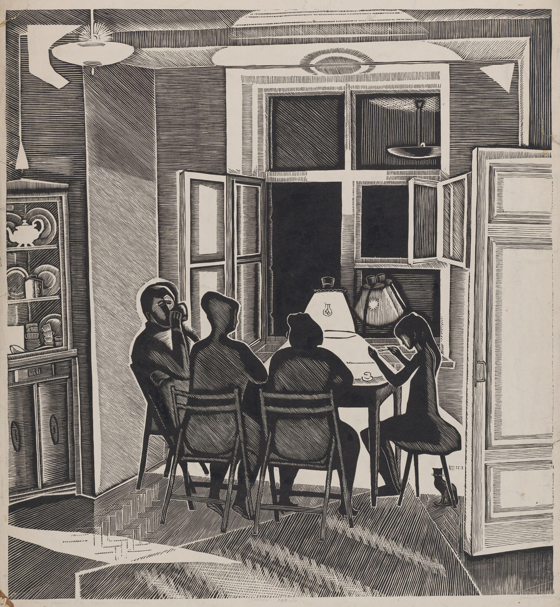 Московский ужин. Из серии «Москва», Gury Zakharov, 1966