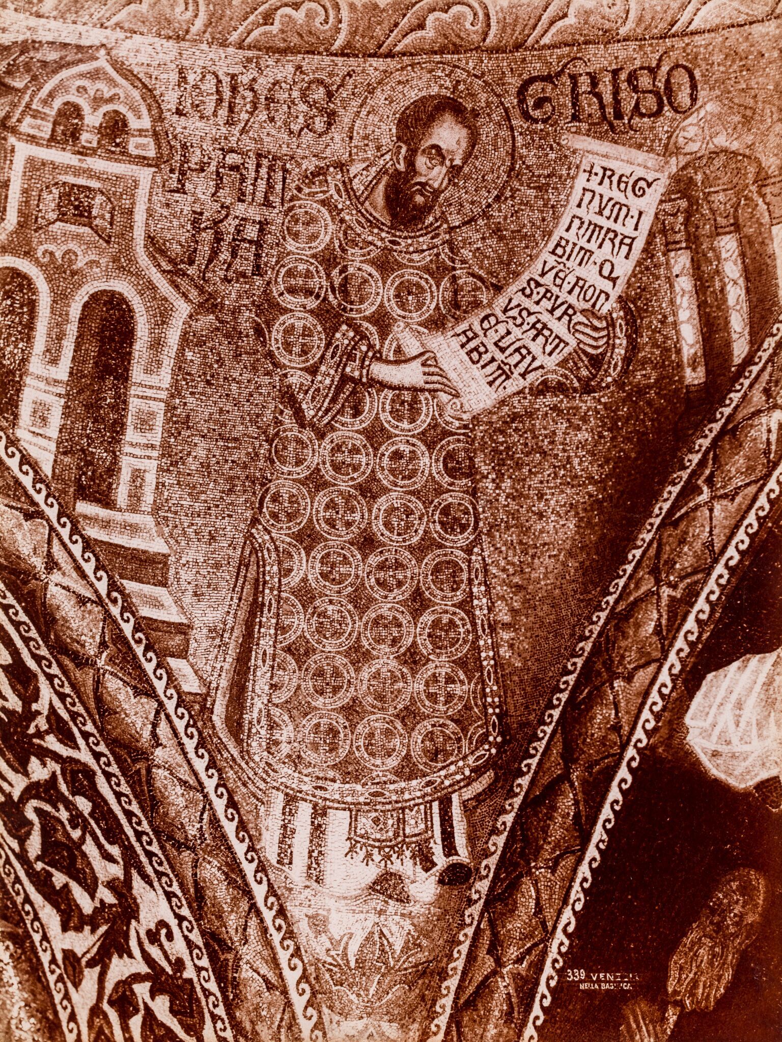 Мозаика баптистерия собора Сан-Марко  «Святитель Иоанн Златоуст», Carlo Naya, 1868–1875