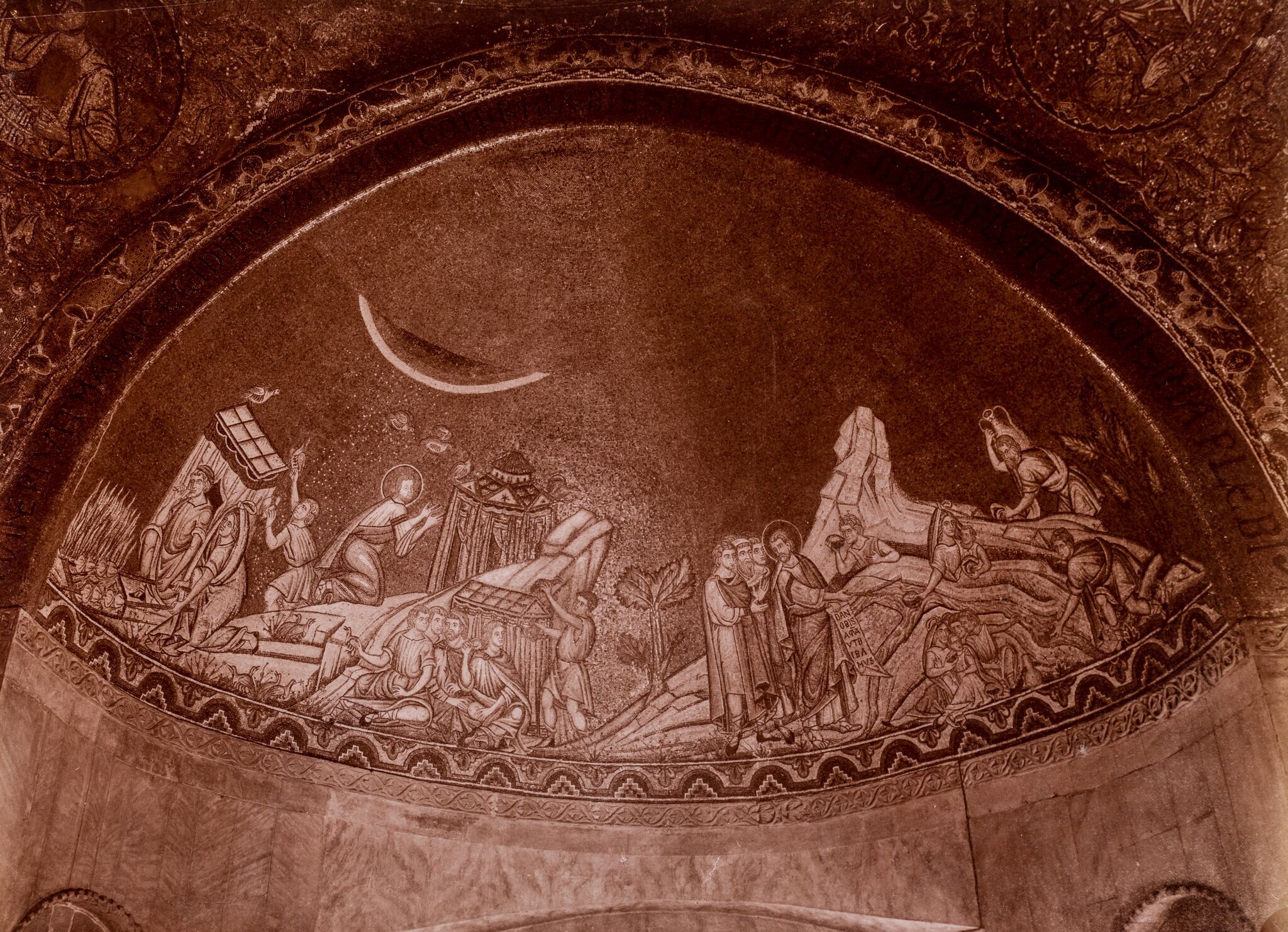 Мозаики в нартексе собора Сан-Марко: история Моисея (Книга Исхода, гл. 16), Carlo Naya, 1868–1875