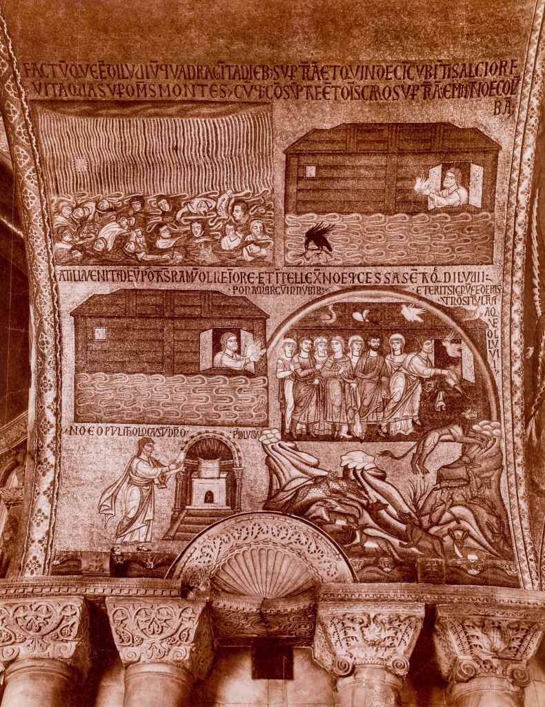 Мозаики в нартексе собора Сан-Марко. Сцены из жизни Ноя: Всемирный потоп (Книга Бытия, гл. 8)