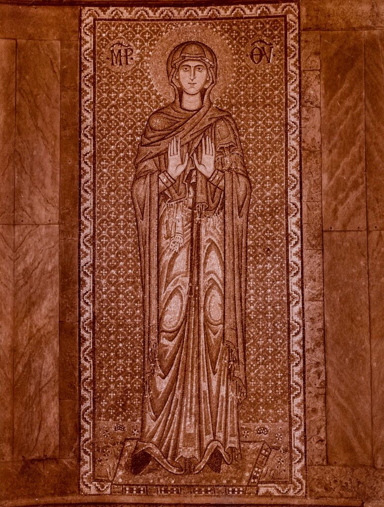 Мозаика южной стены главного нефа собора Сан-Марко  «Богоматерь Оранта»