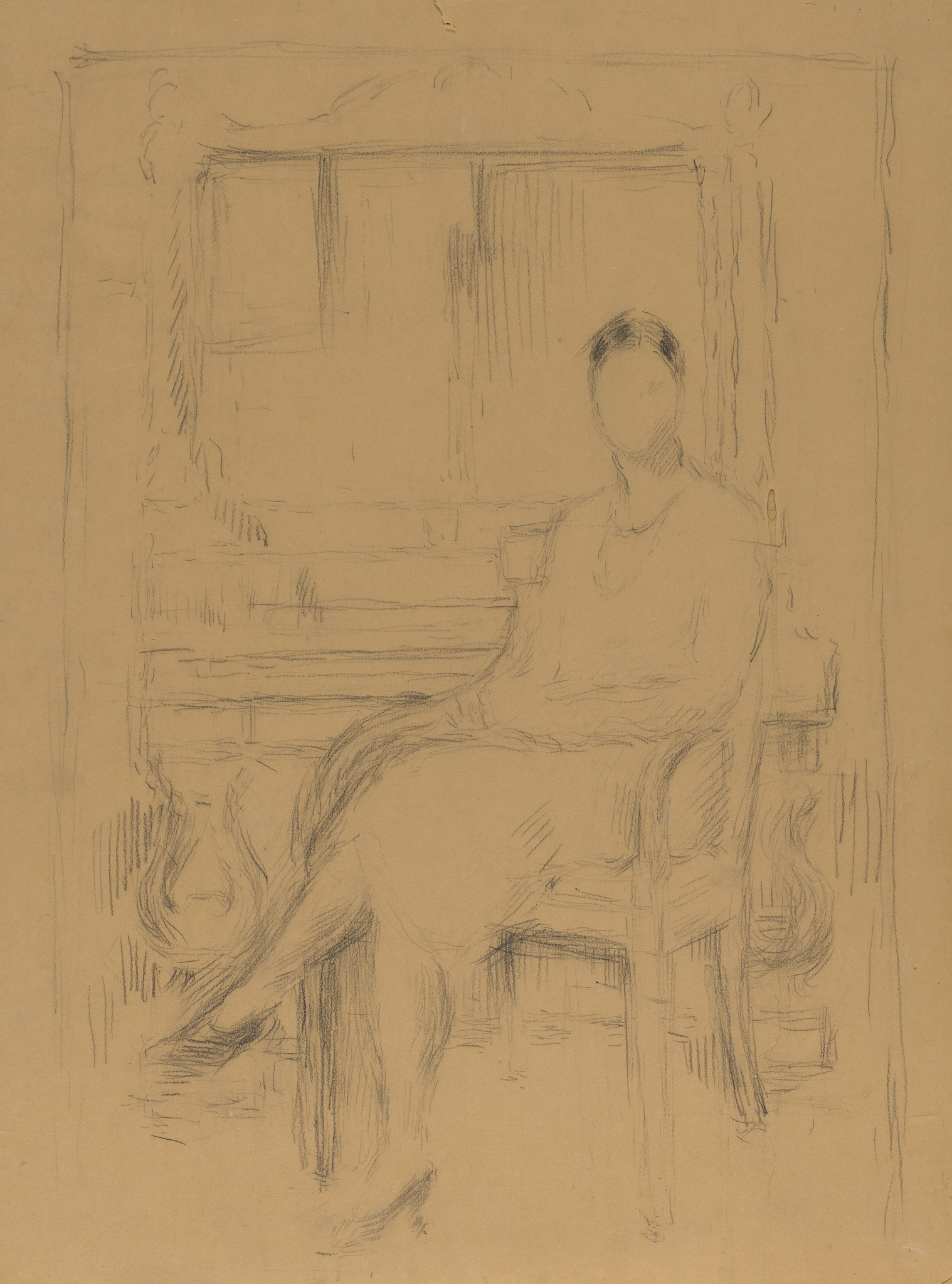 Портрет дамы у зеркала, Ilya Mashkov, 1927