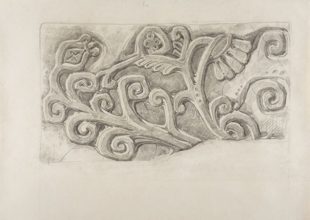 Растительный орнамент. Шаблон для каменной резьбы северного портала Покровского храма Марфо-Мариинской обители