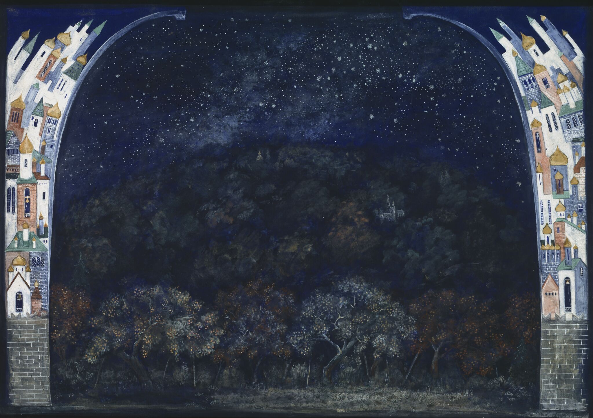 Ночь, Natalia Goncharova, 1926