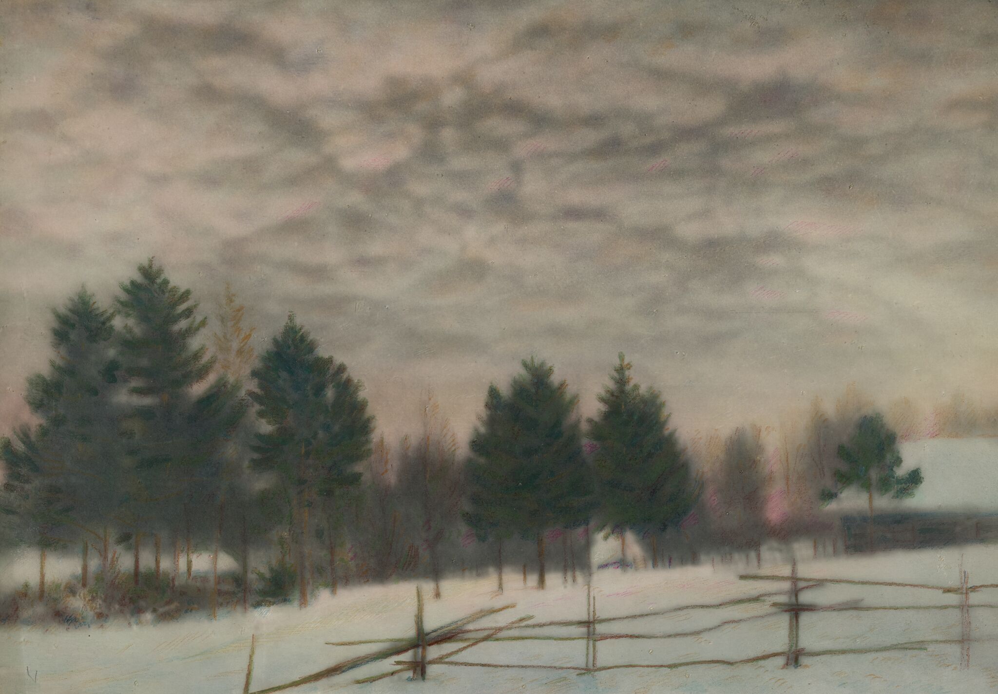 Зимний день, Nikolay Andreyev, 1920s