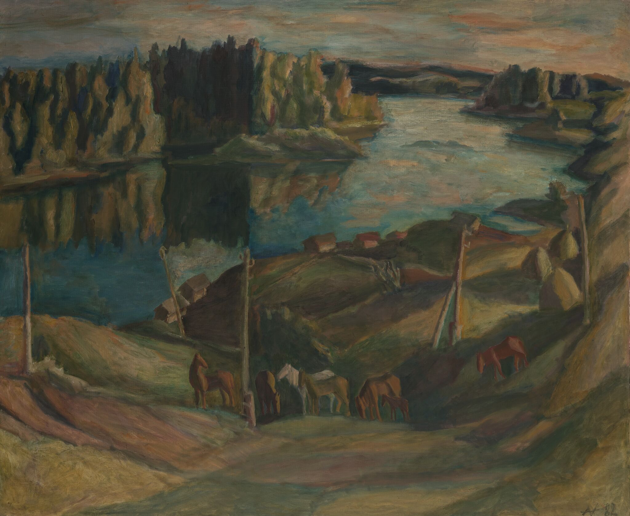 Родной край. Над озером, Nikolai Andronov, 1982