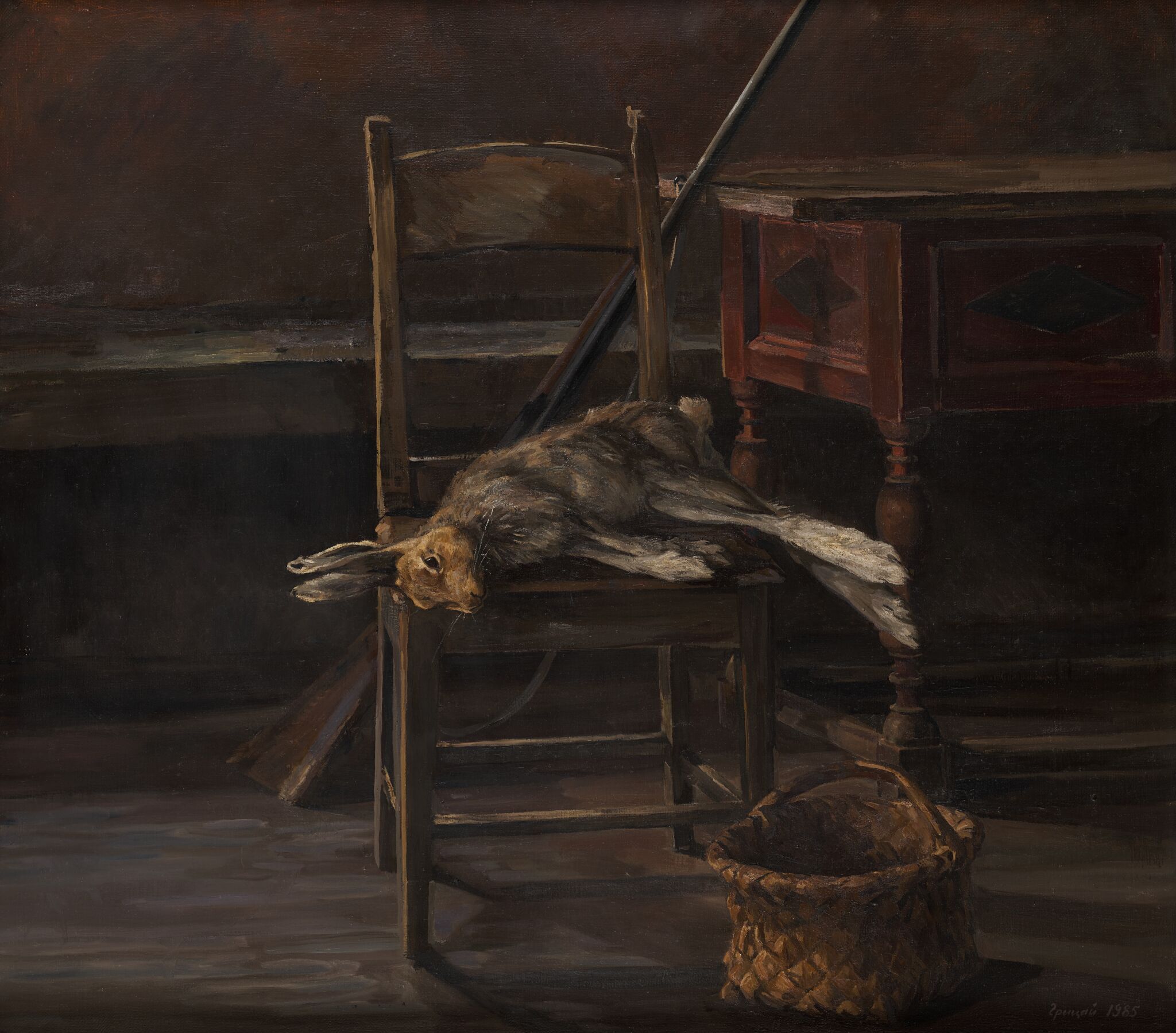 Натюрморт с зайцем, Aleksandr Gritsay, 1985