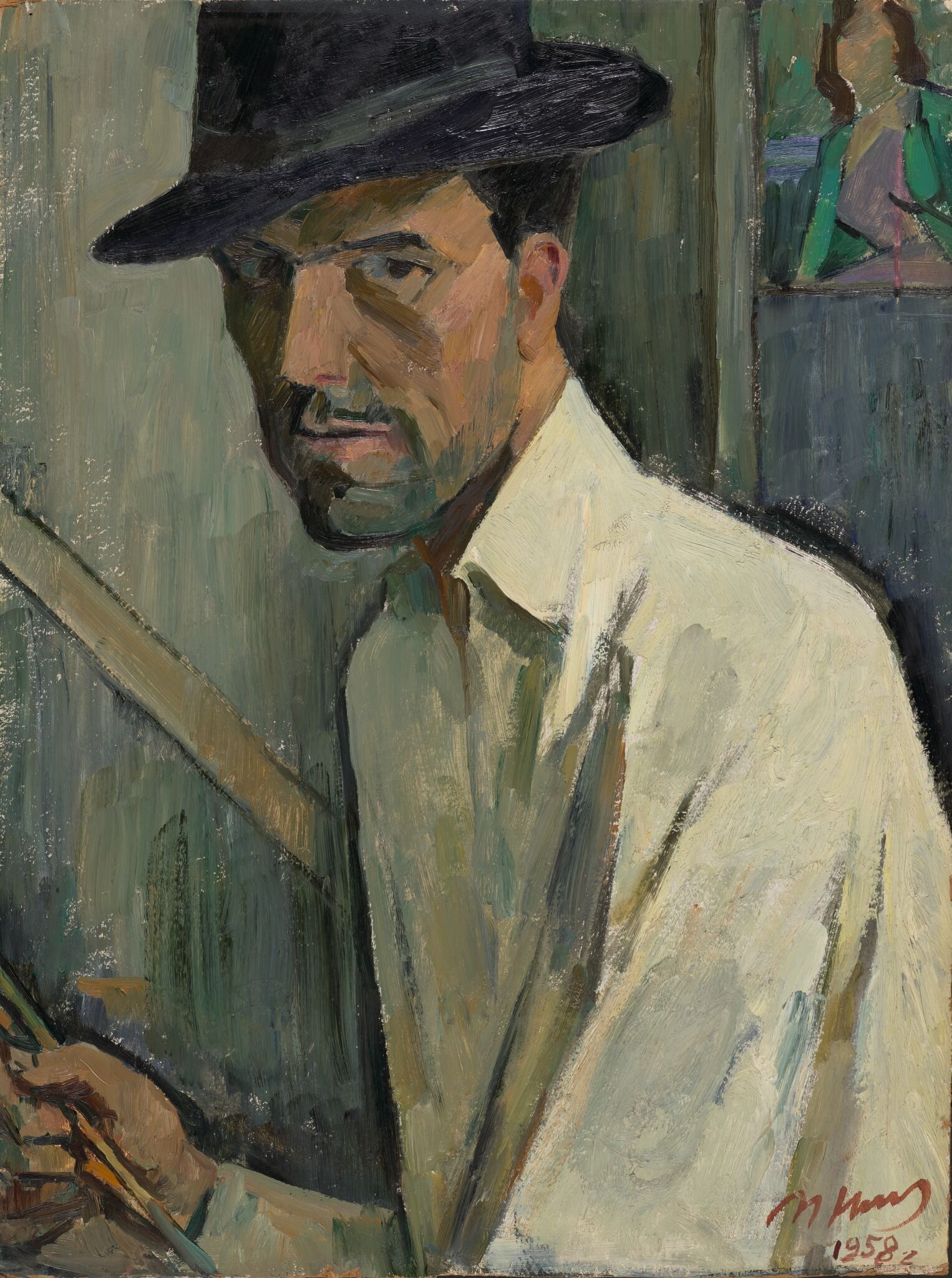 Автопортрет, Mikhail Nikonov, 1958