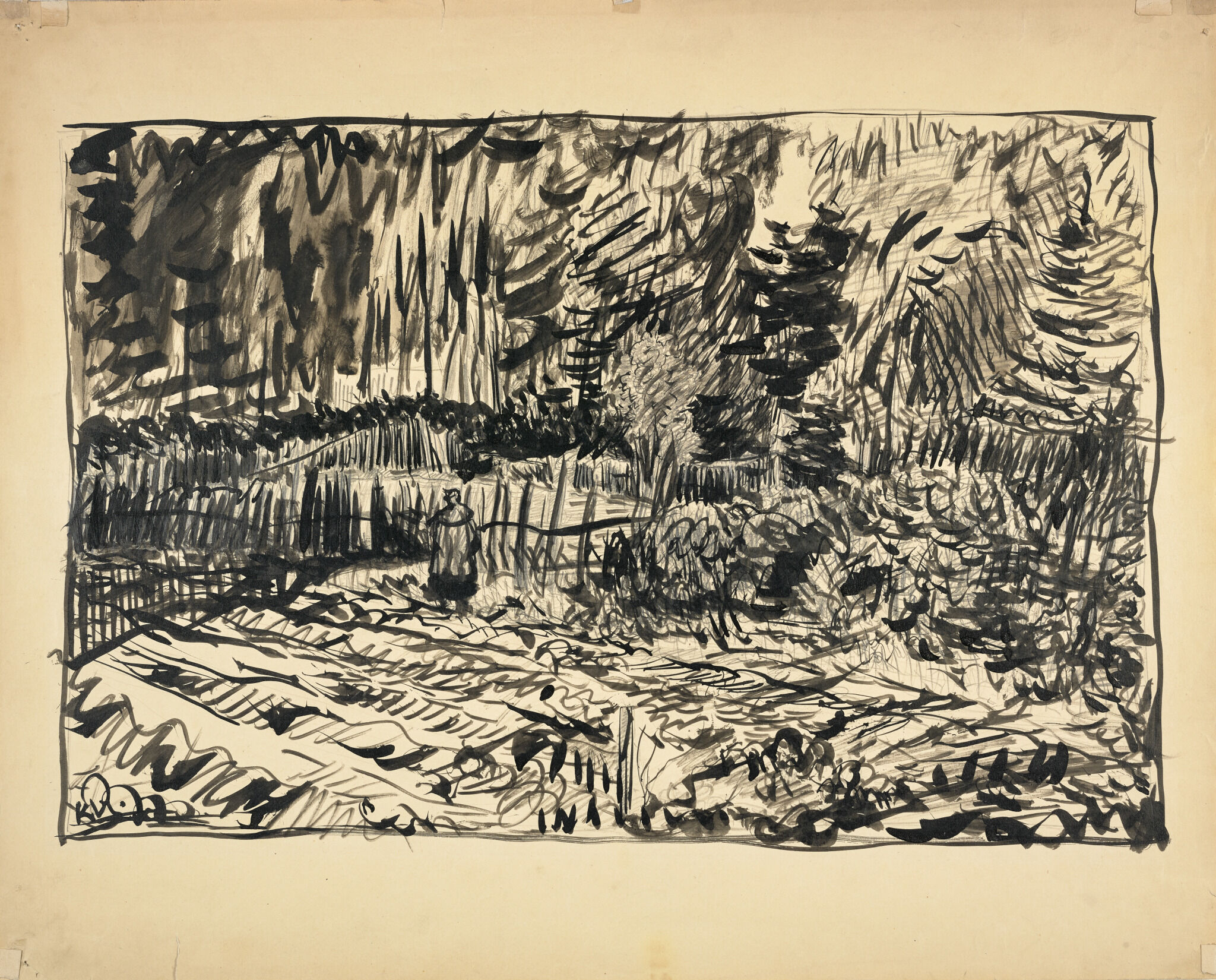 Пейзаж, Konstantin Istomin, 1920s