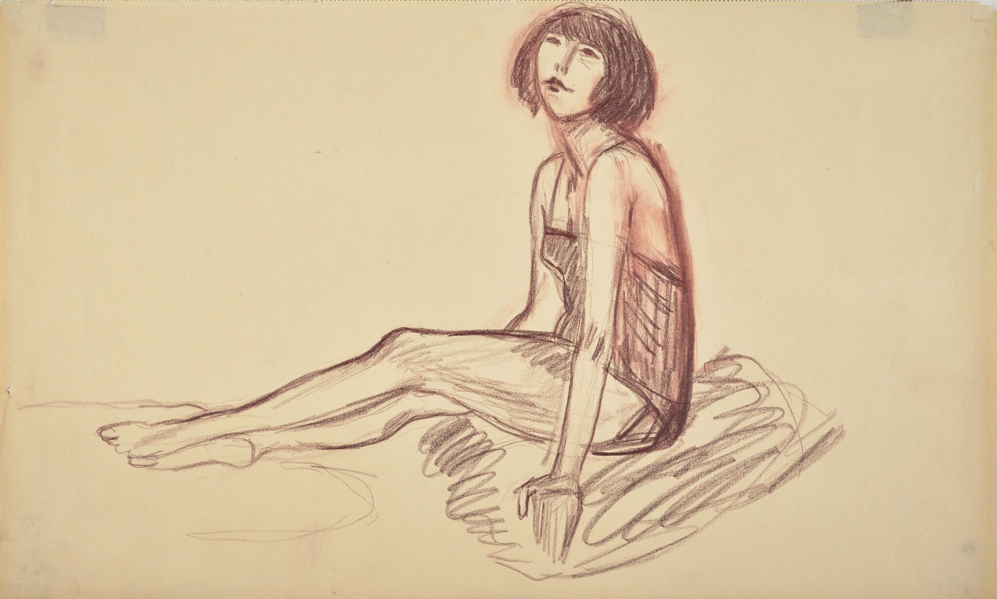 Сидящая полуобнаженная (Лидия), Konstantin Istomin, late 1920s – early 1930s