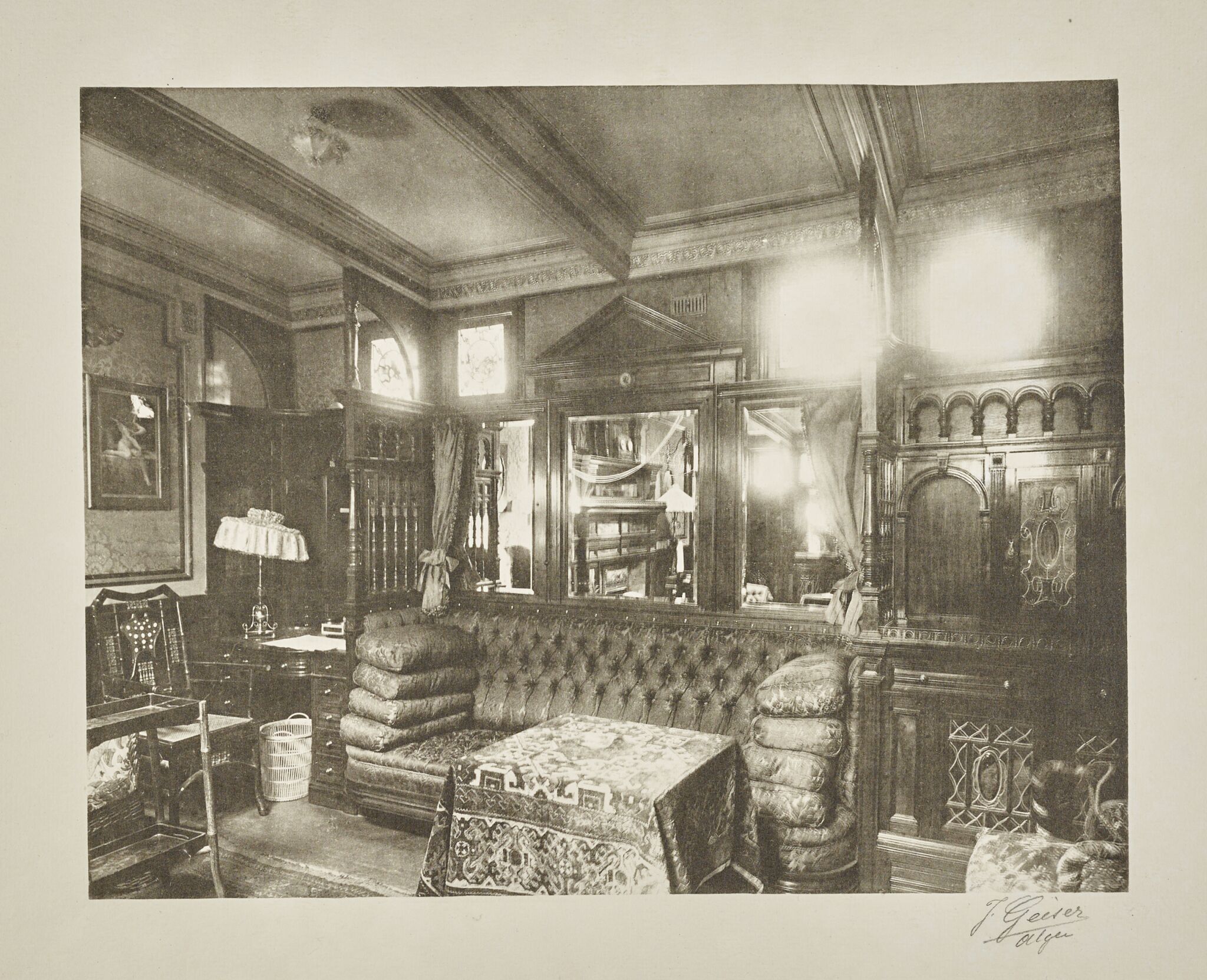 Фотография. Салон яхты «Зарница», Zhan Geyzer, 1899