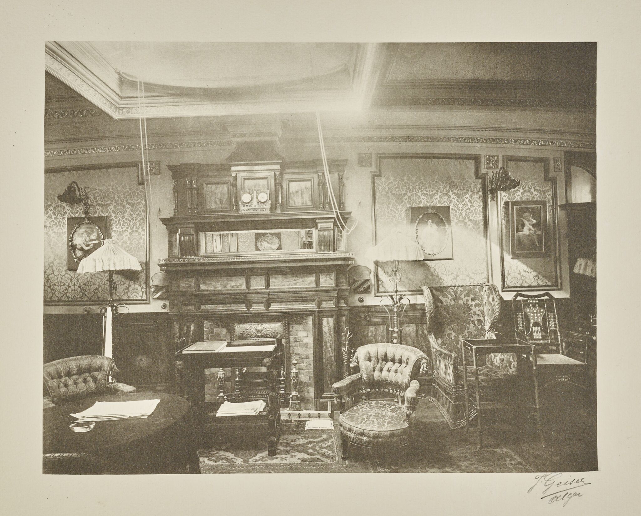Фотография. Салон яхты «Зарница», Zhan Geyzer, 1899