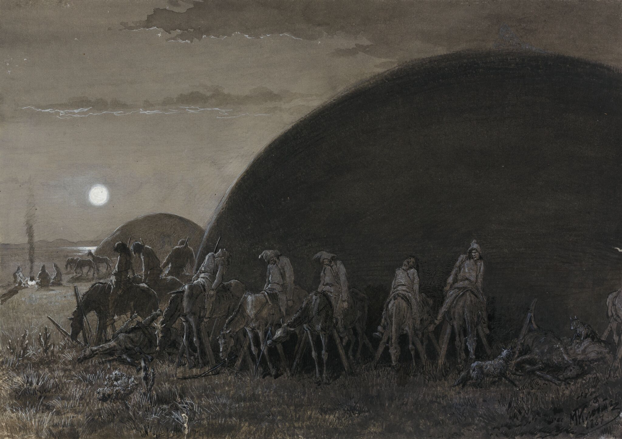 Курган скифского царя, Mikhail Petrovich Klodt, 1887