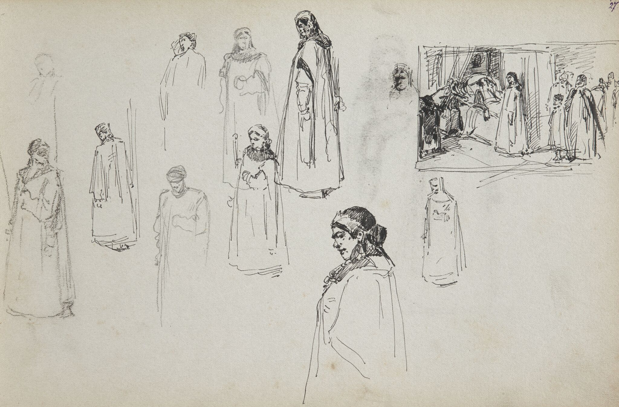 Кончина царя Фёдора Алексеевича. Царевна Софья, Klavdy Lebedev, 1890s