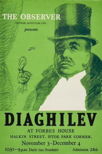 Афиша к выставке "The Diaghilev exhibition", приуроченной к Эдинбургскгому фестивалю