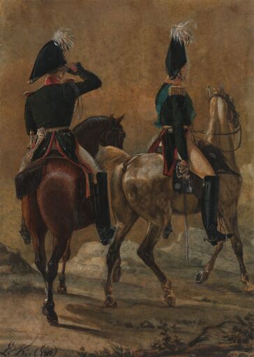 Генерал тяжелой кавалерии с адъютантом