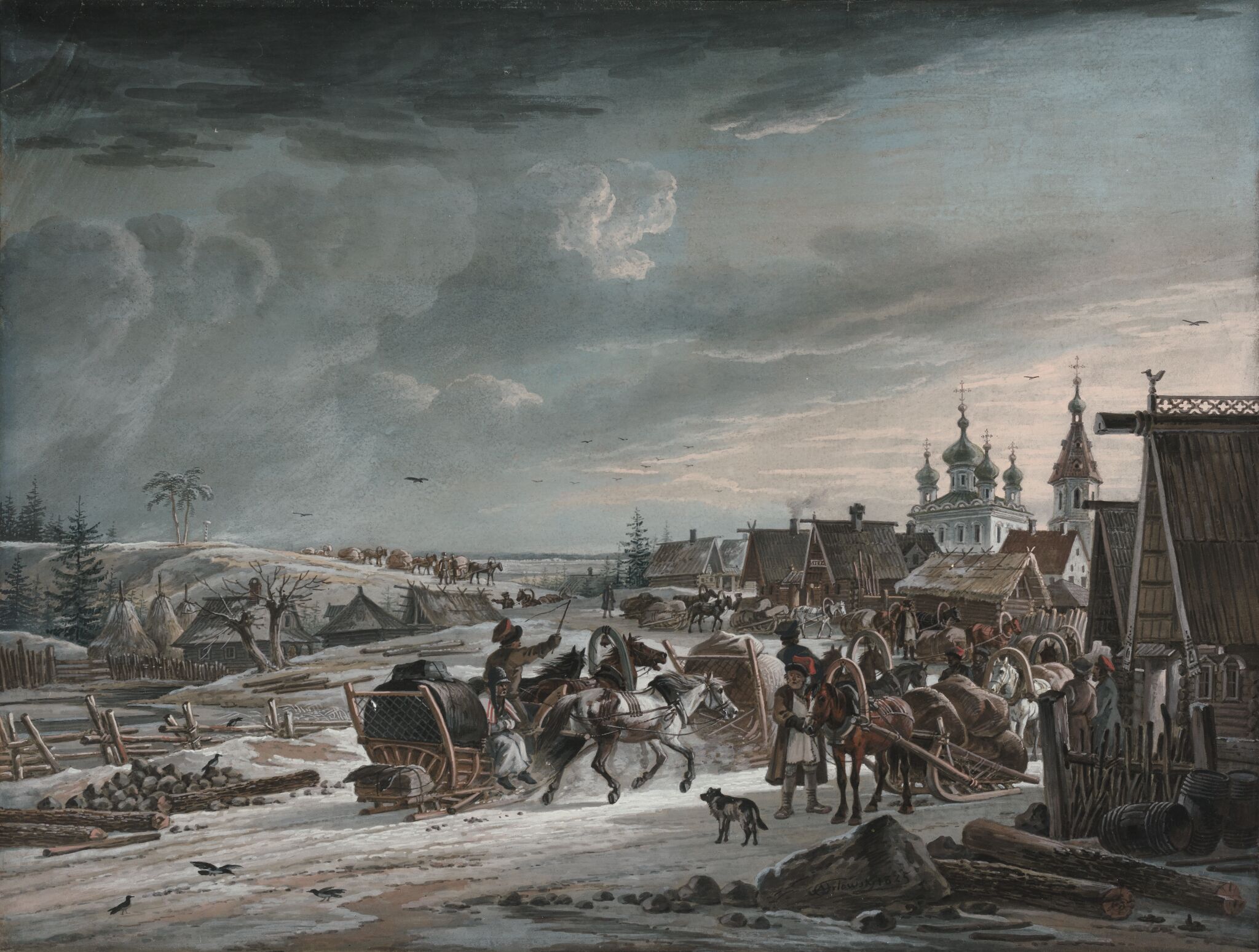 Зима, Alexander Orlowski, 1825