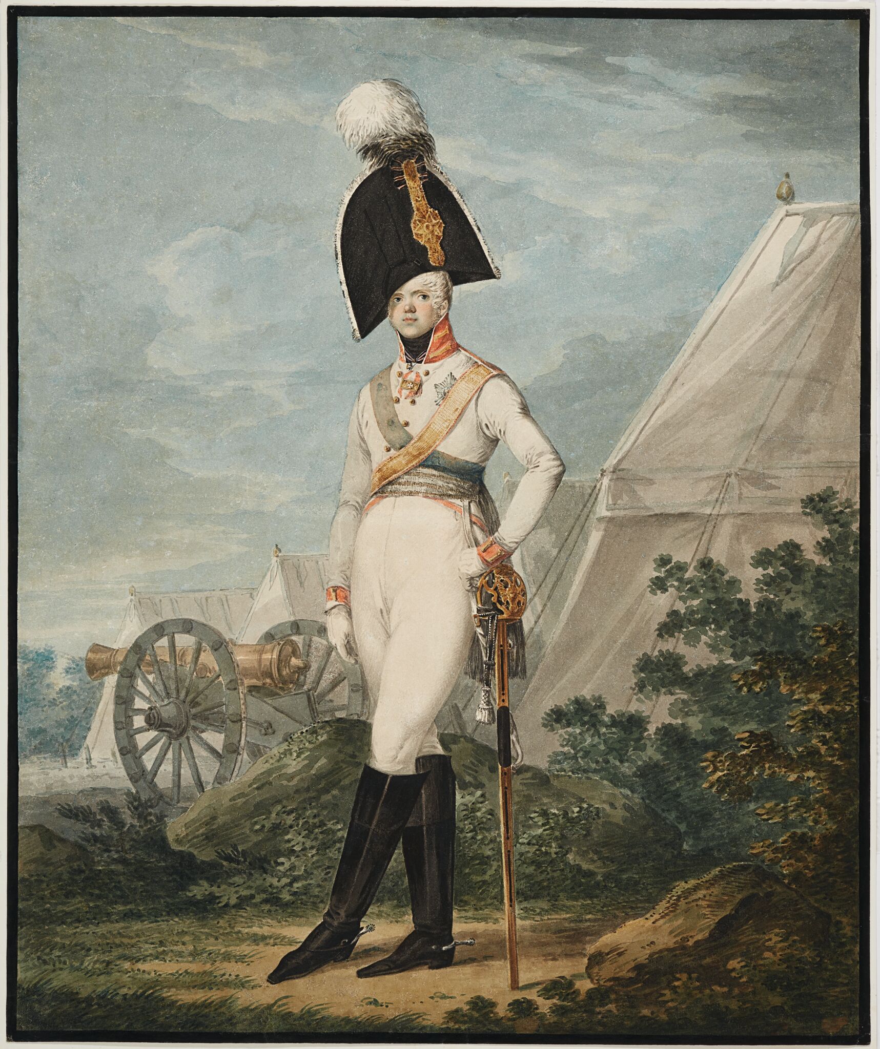 Портрет великого князя Константина Павловича, Alexander Orlowski, 1802