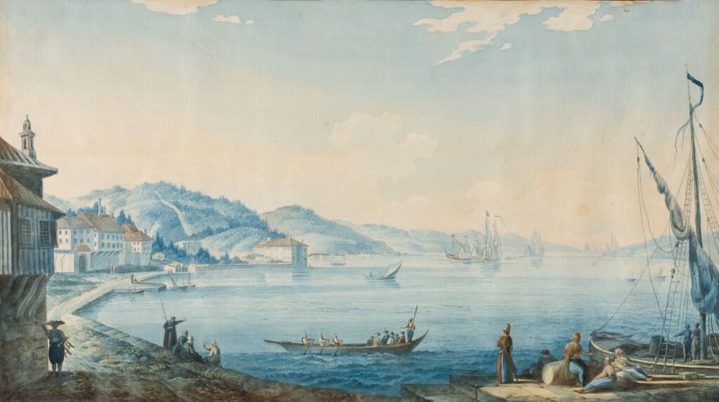 Вид Константинопольского канала от деревни Терапия в Европе до устья Черного моря