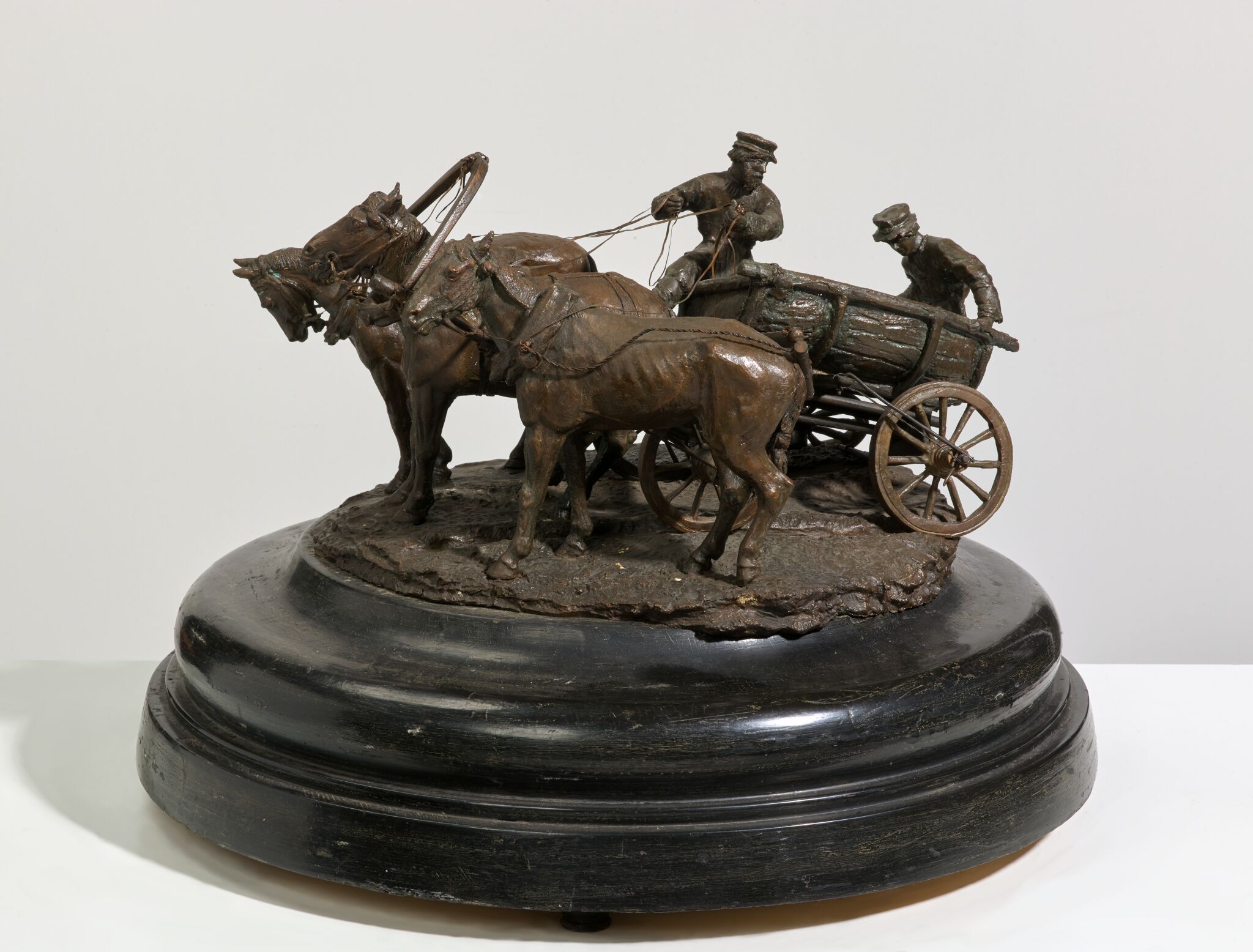 Тройка (с отвалившимся у телеги колесом), Yevgeny Lansere, 1866