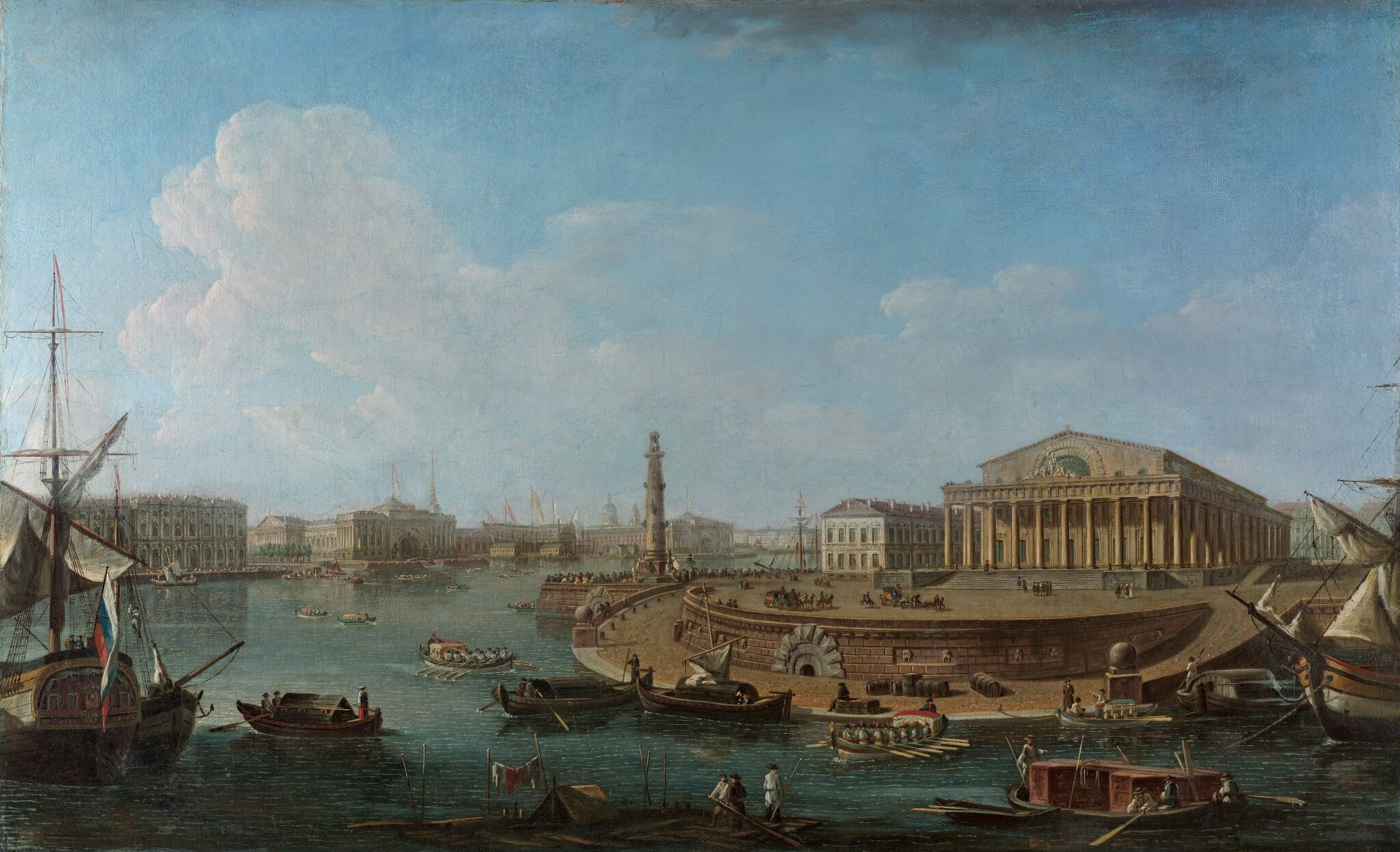 Вид на Биржу и Адмиралтейство от Петропавловской крепости, Fyodor Alekseyev, 1810