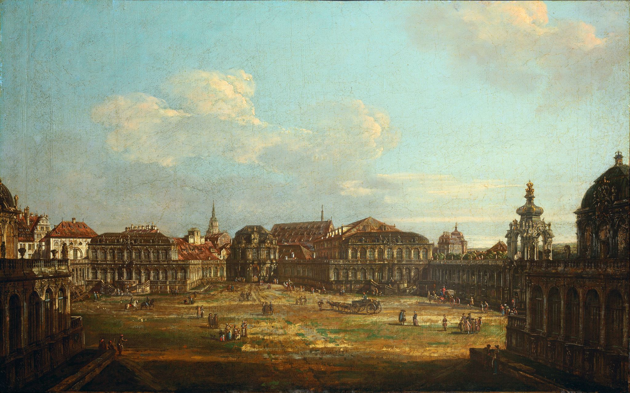 Вид Цвингера в Дрездене, Fyodor Alekseyev, 1779 – early 1790s