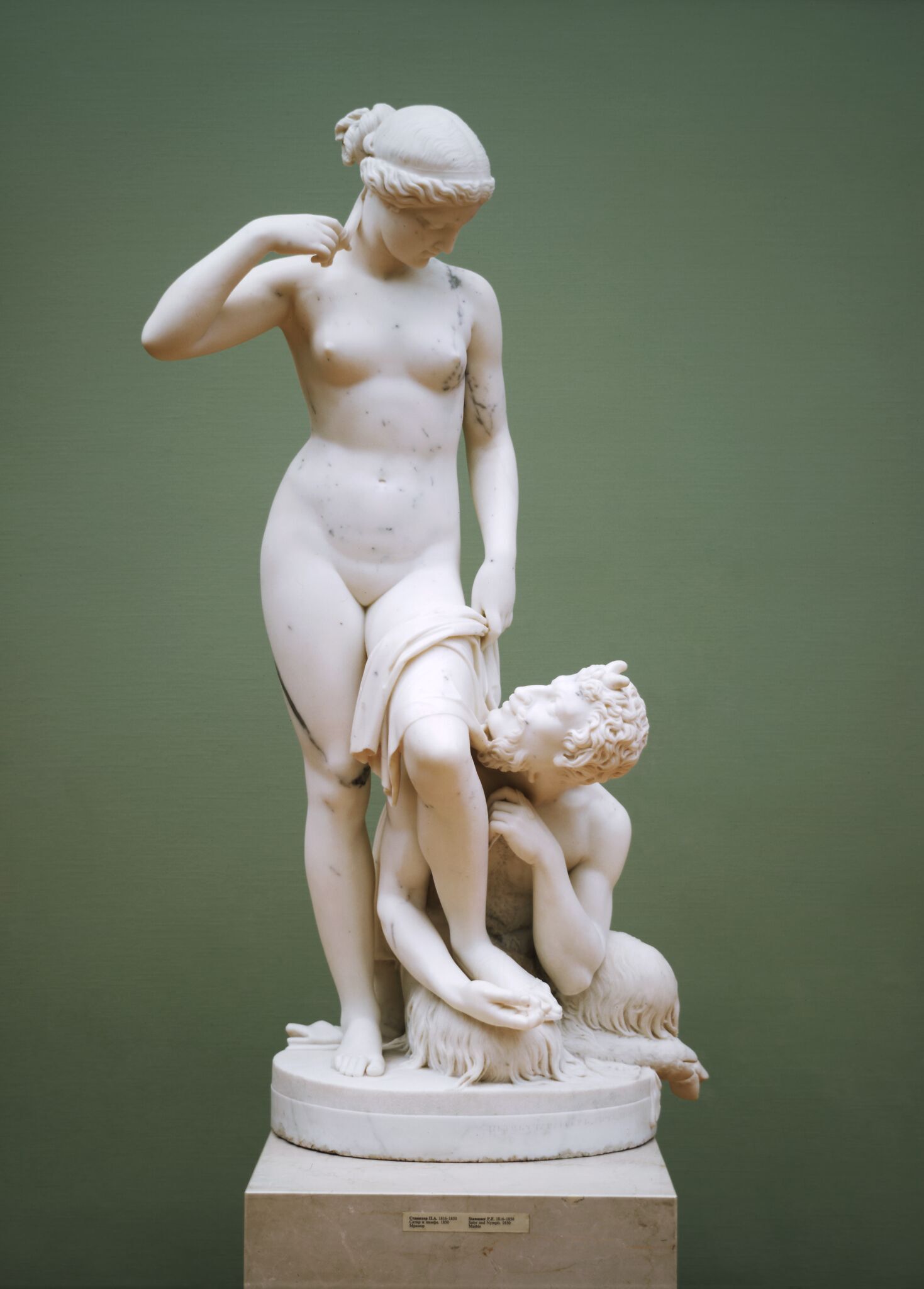 Сатир и нимфа, Petr Stavasser, 1850