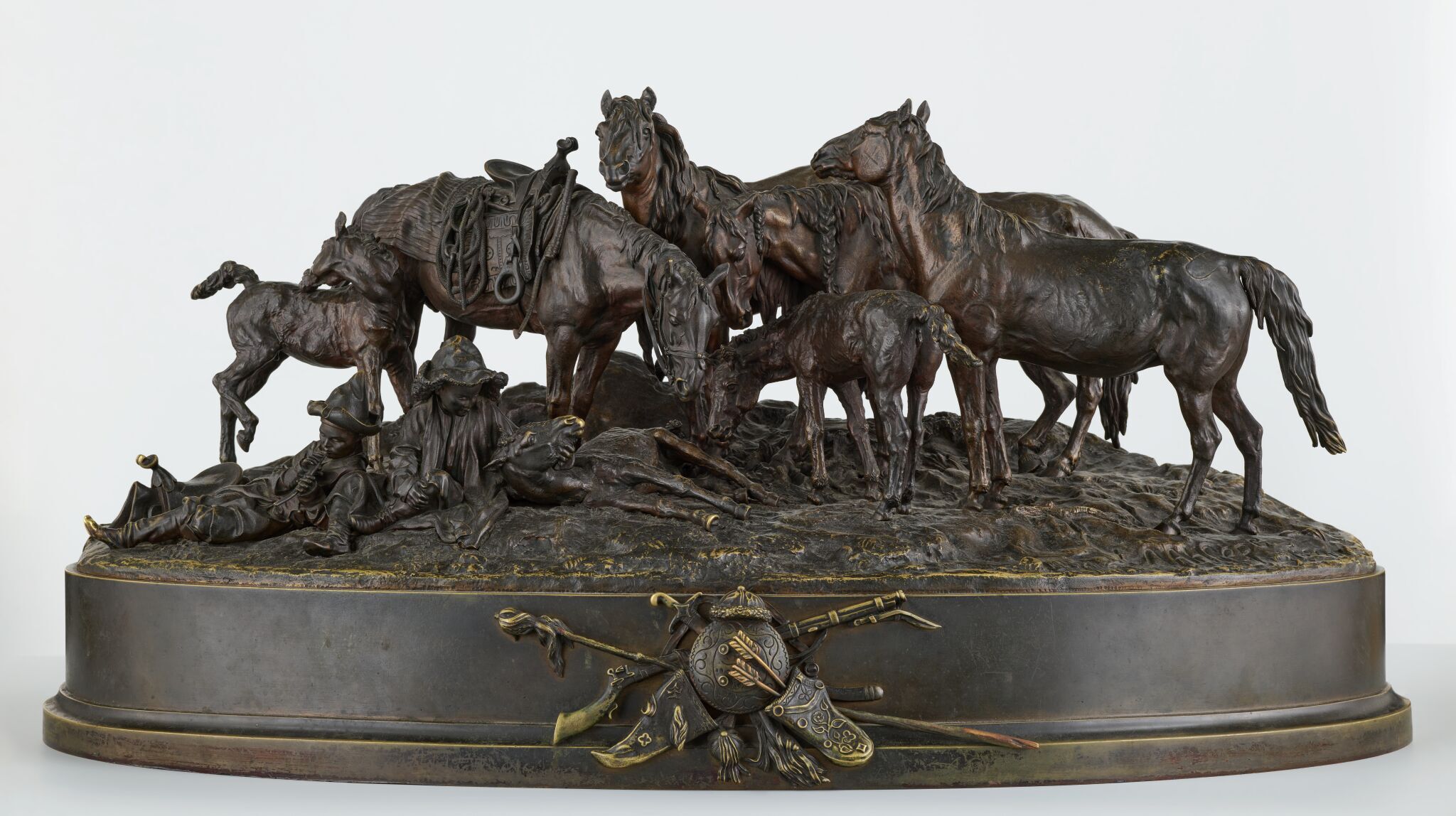 Киргизский косяк на отдыхе, Yevgeny Lansere, 1880