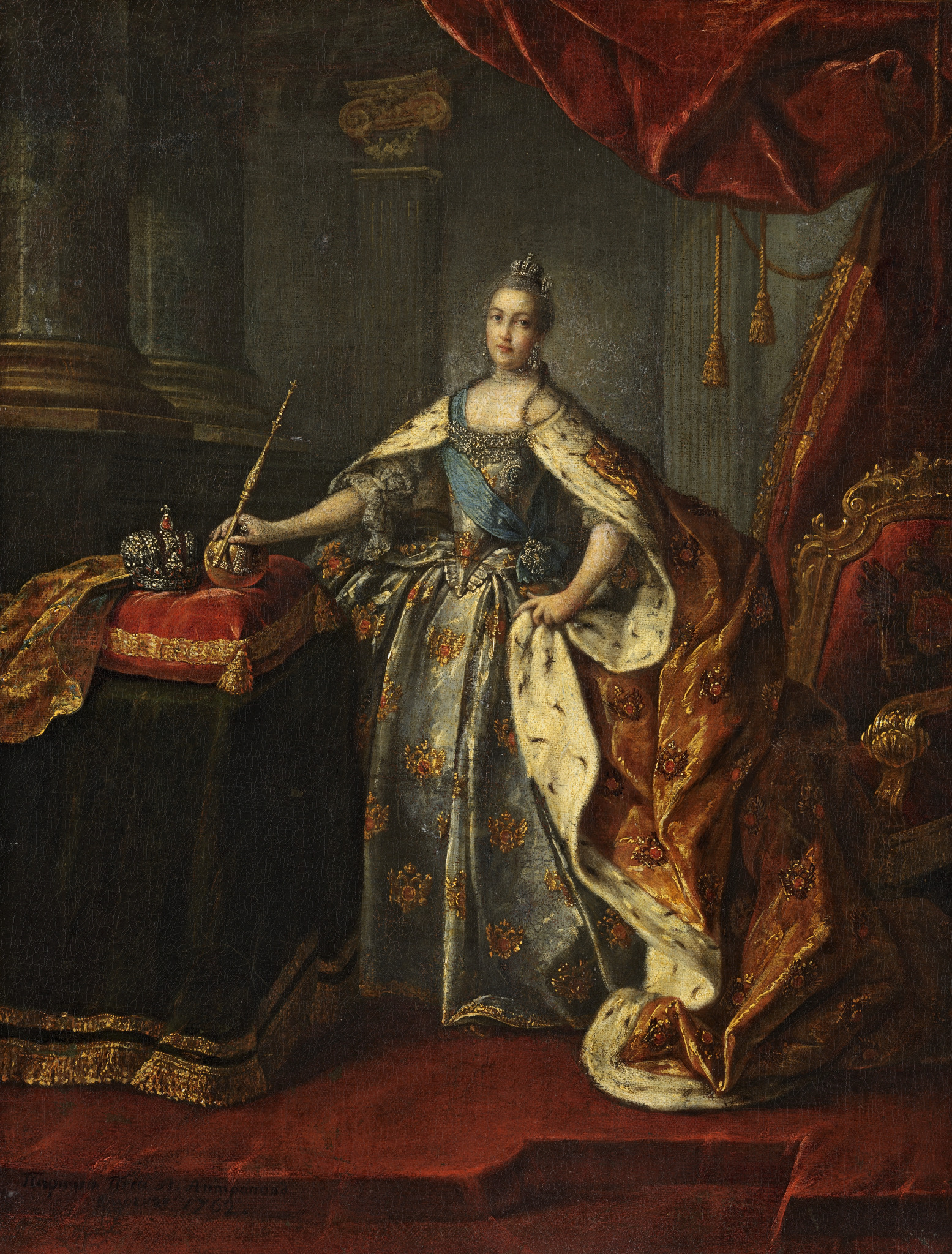Портрет Екатерины II, Aleksey Antropov, 1762