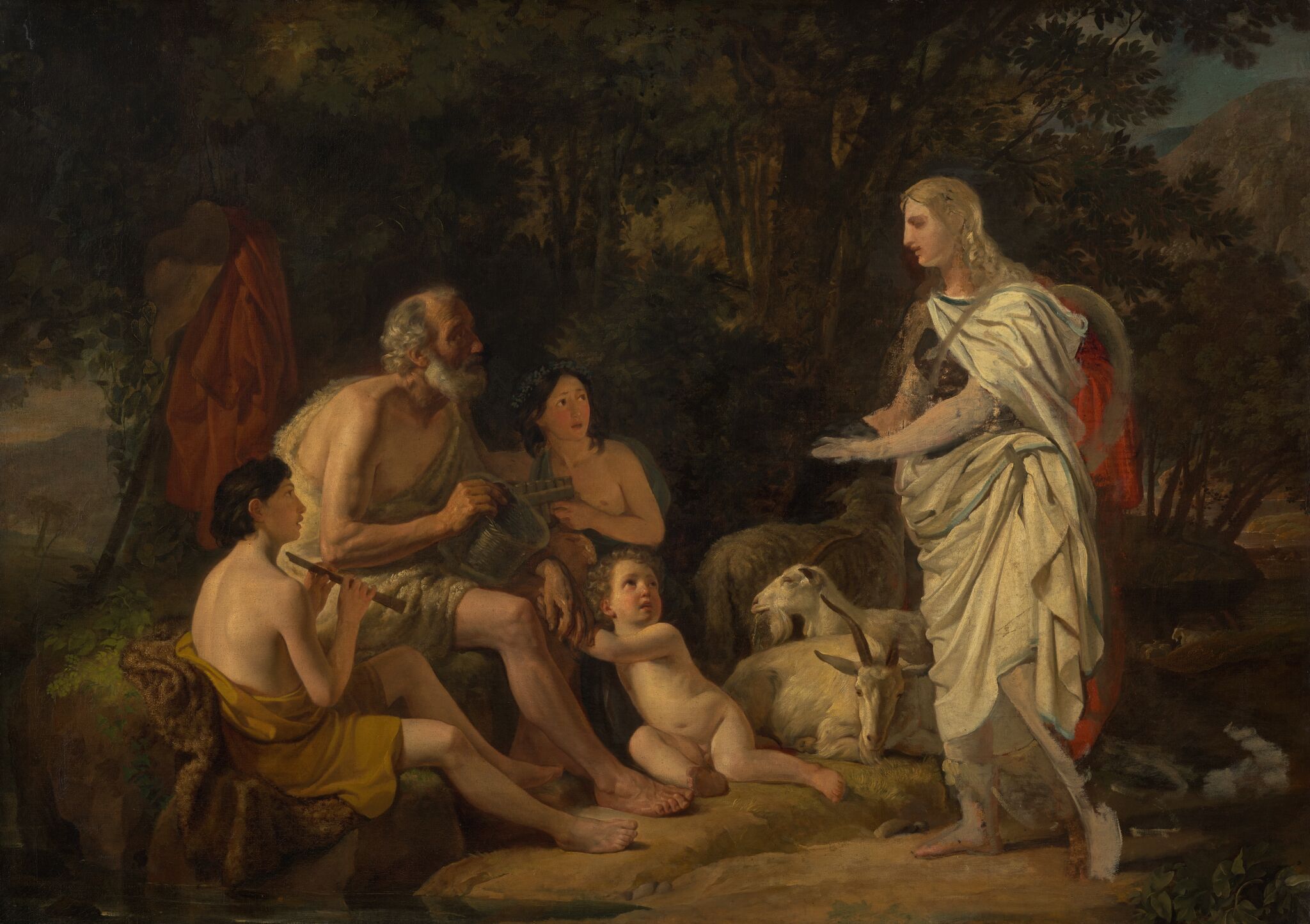 Эрминия у пастухов, Karl Bryullov, 1824