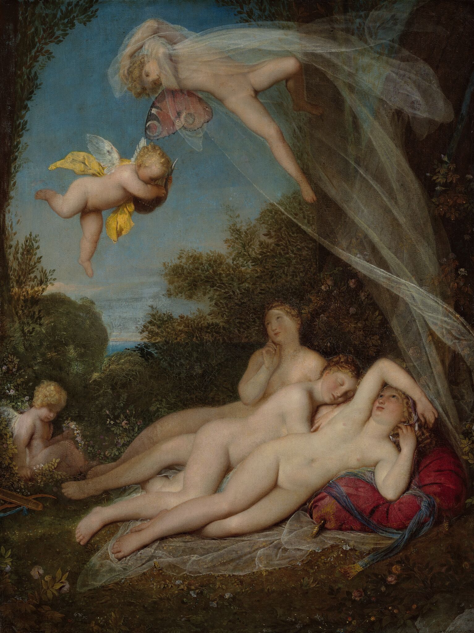 Пробуждение граций, Fyodor Bruni, 1827