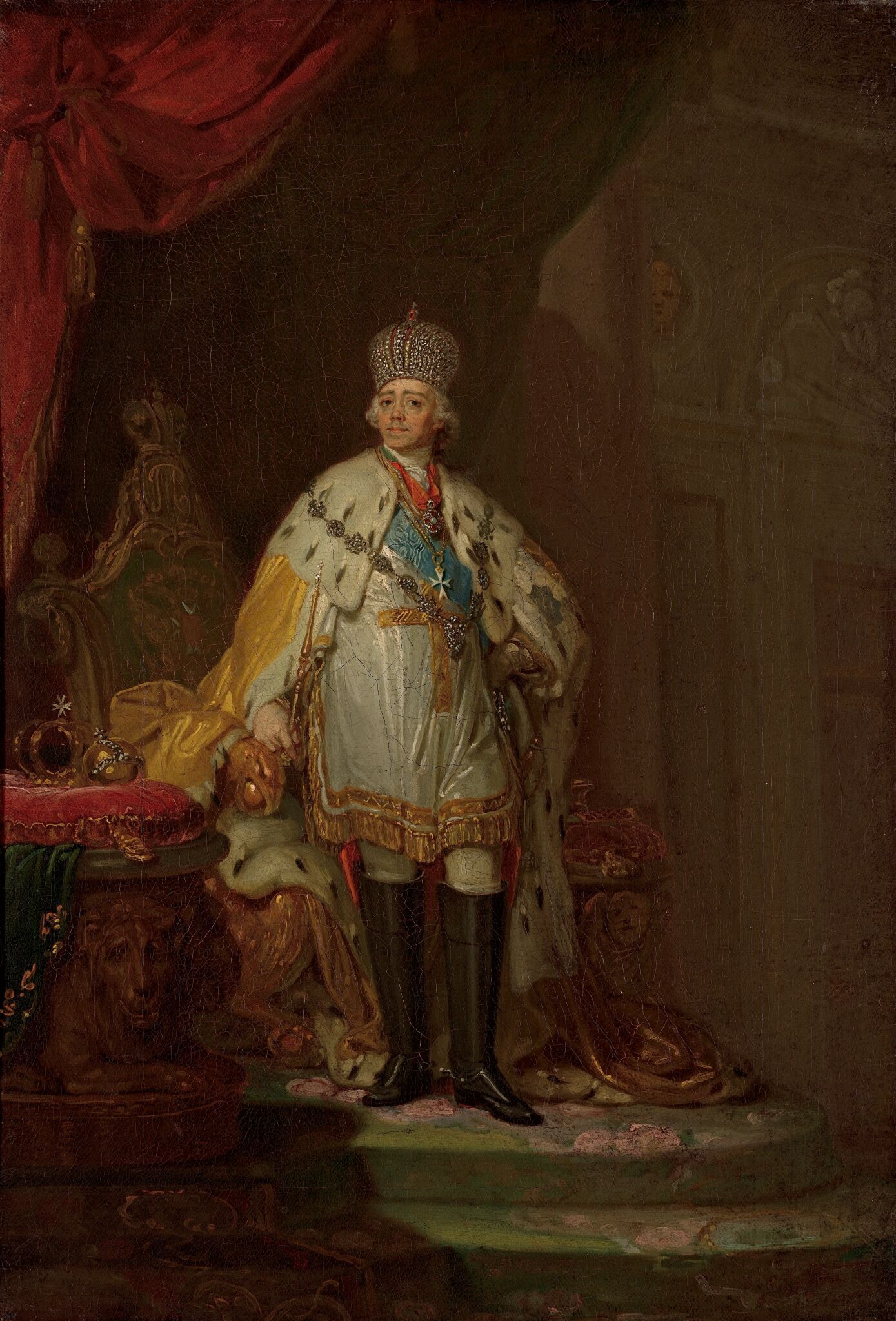 Портрет Павла I в белом далматике, Vladimir Borovikovsky, 1799-1800