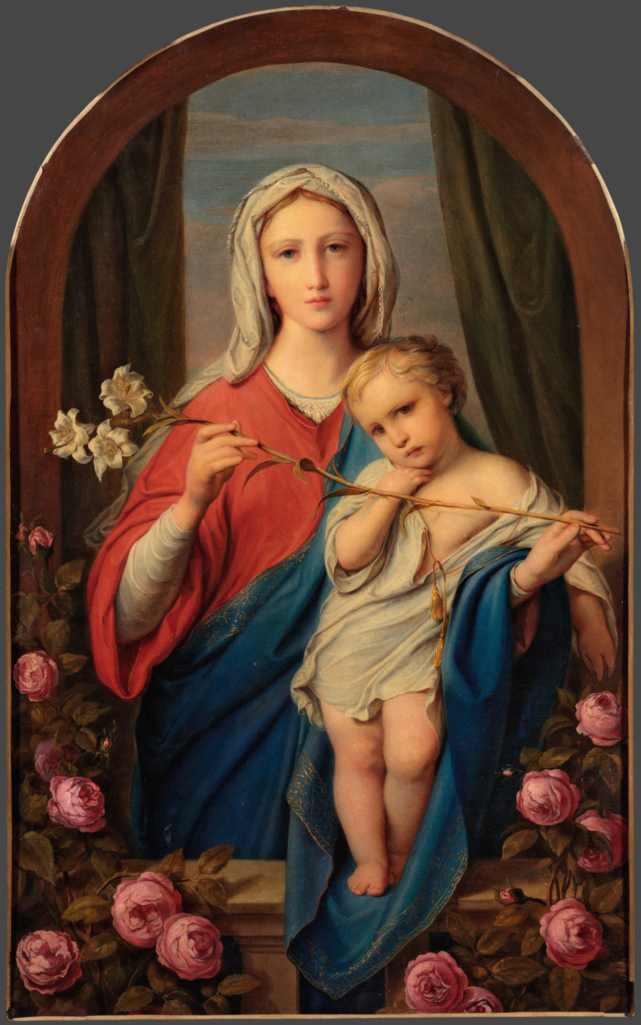 Богоматерь с младенцем в розах, Fyodor Bruni, 1843